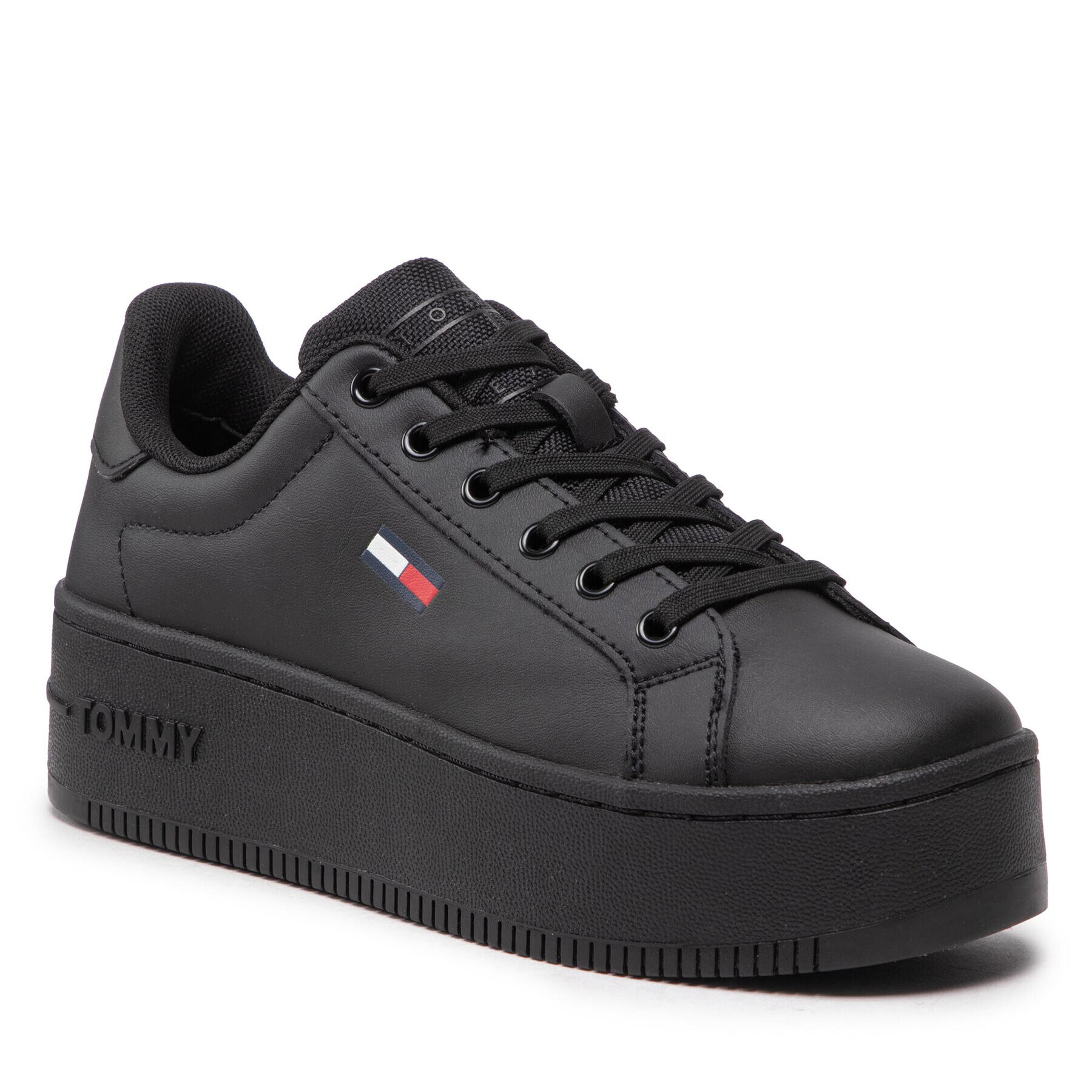 Tommy Jeans Sneakersy Flatform Ess EN0EN02043 Čierna - Pepit.sk