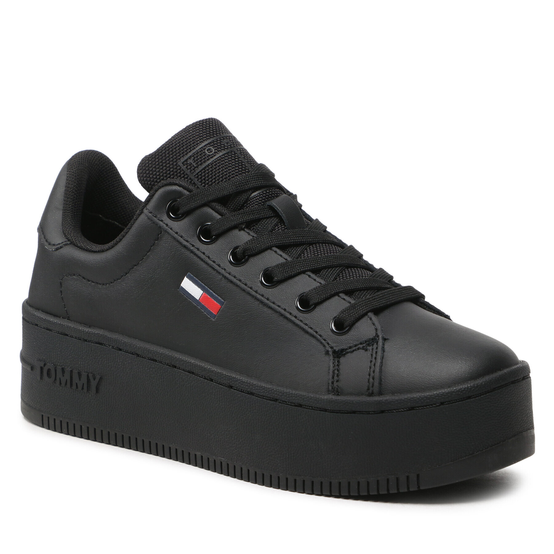 Tommy Jeans Sneakersy Flatform Ess EN0EN02043 Čierna - Pepit.sk