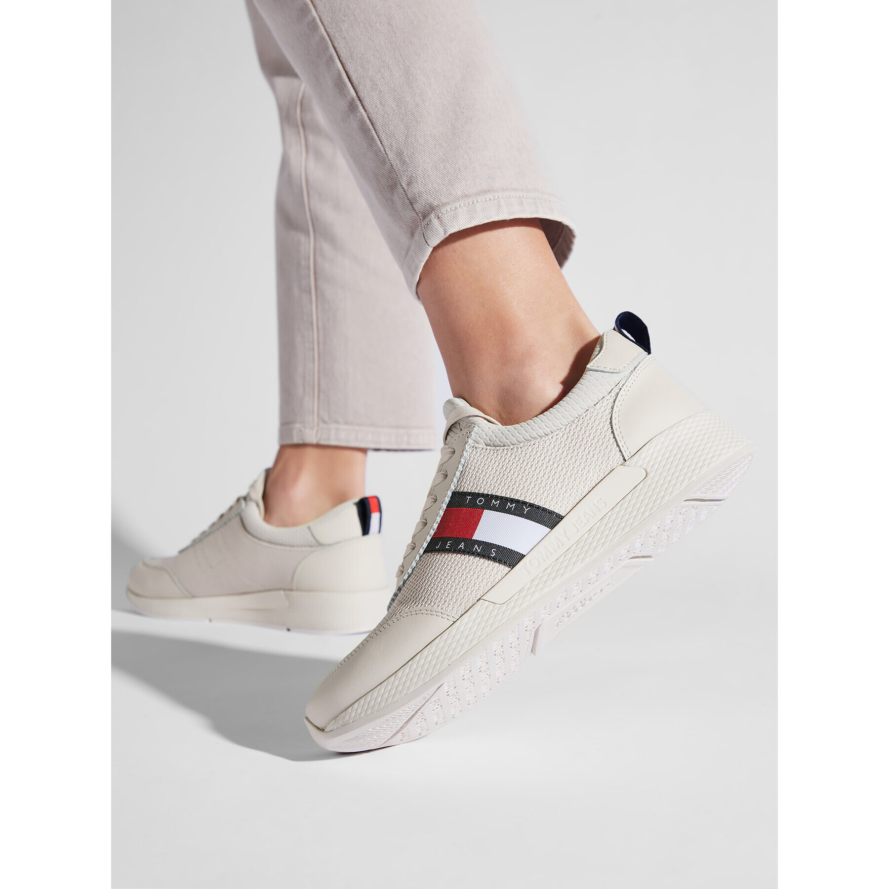 Tommy Jeans Sneakersy Flexi Runner Wmn EN0EN01789 Béžová - Pepit.sk