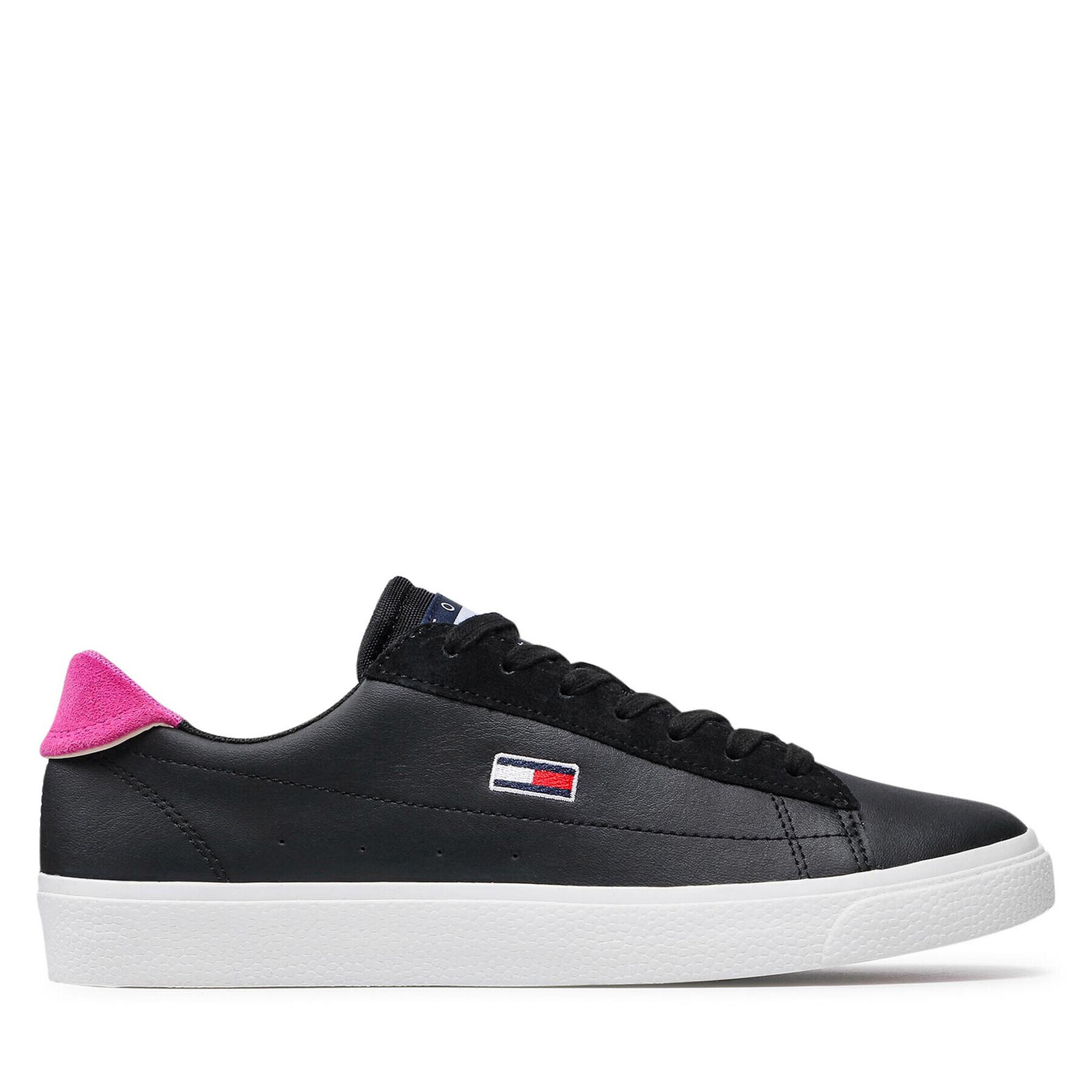 Tommy Jeans Sneakersy Leather Low Cut Vulc EN0EN01502 Čierna - Pepit.sk