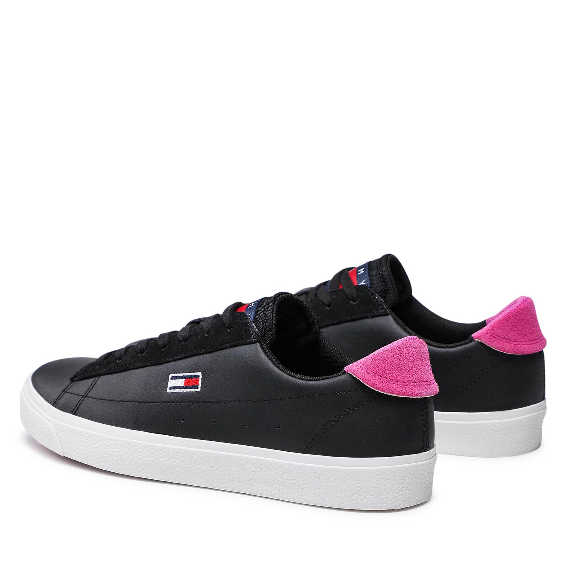 Tommy Jeans Sneakersy Leather Low Cut Vulc EN0EN01502 Čierna - Pepit.sk