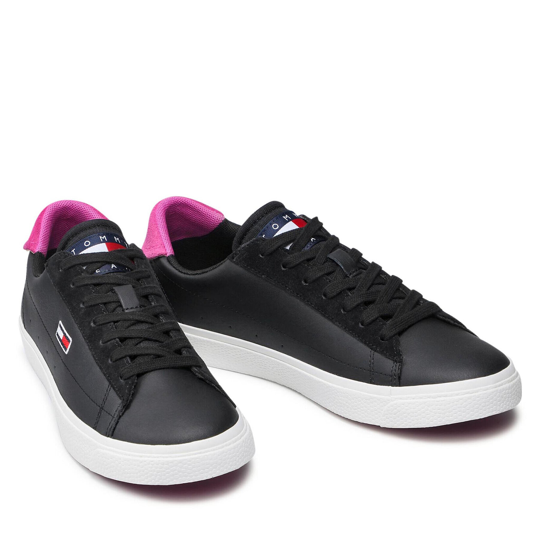 Tommy Jeans Sneakersy Leather Low Cut Vulc EN0EN01502 Čierna - Pepit.sk