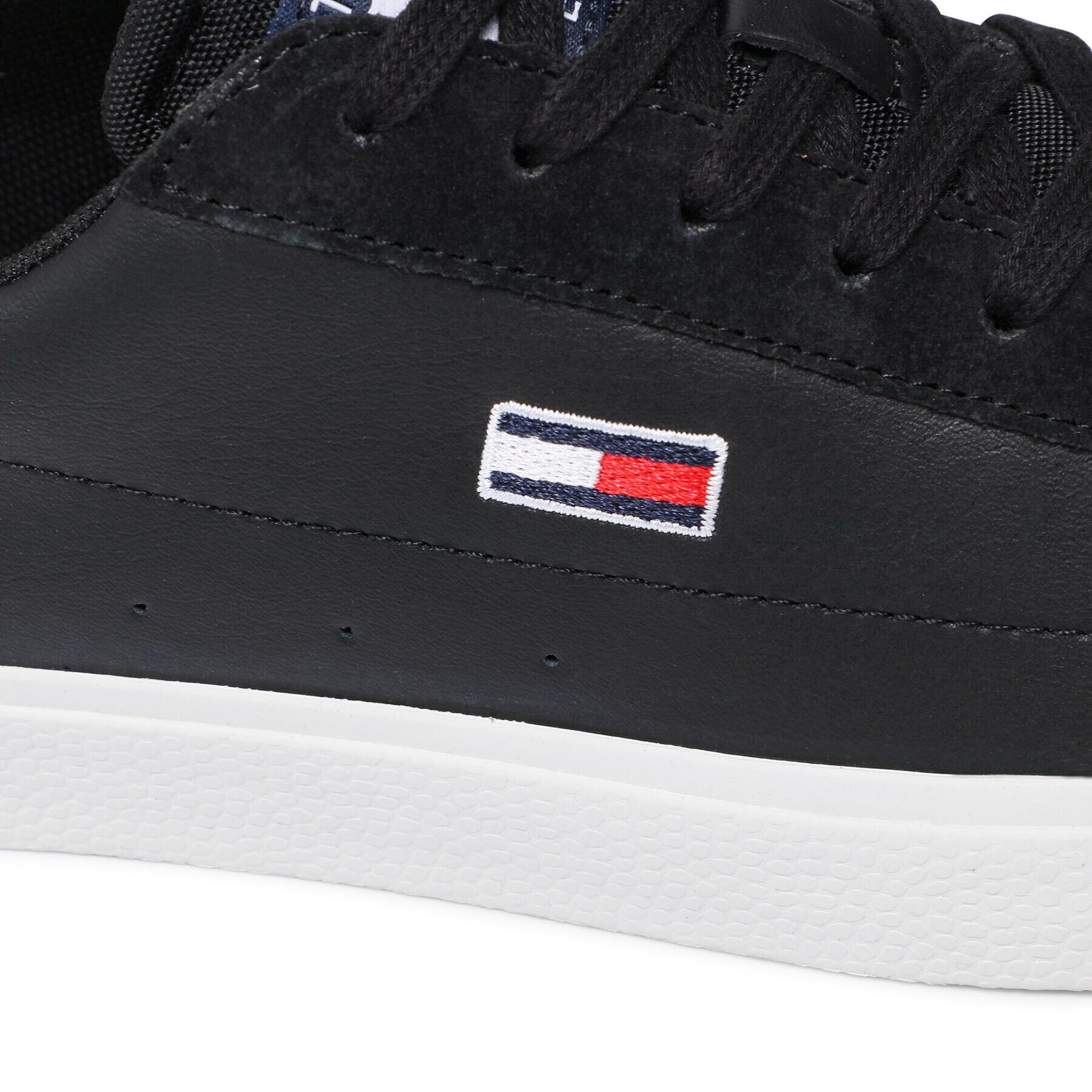 Tommy Jeans Sneakersy Leather Low Cut Vulc EN0EN01502 Čierna - Pepit.sk