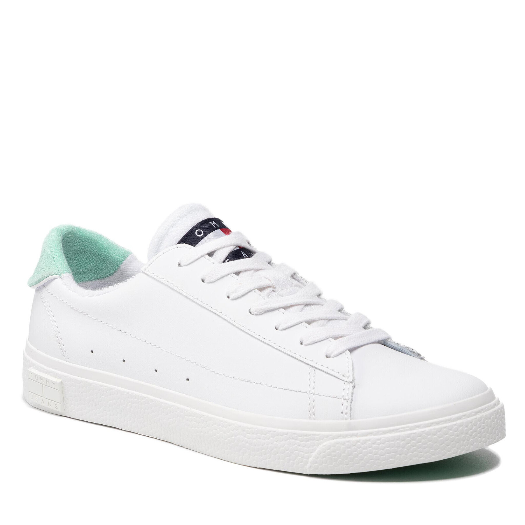 Tommy Jeans Sneakersy Leather Low Cut Vulc EN0EN01627 Biela - Pepit.sk