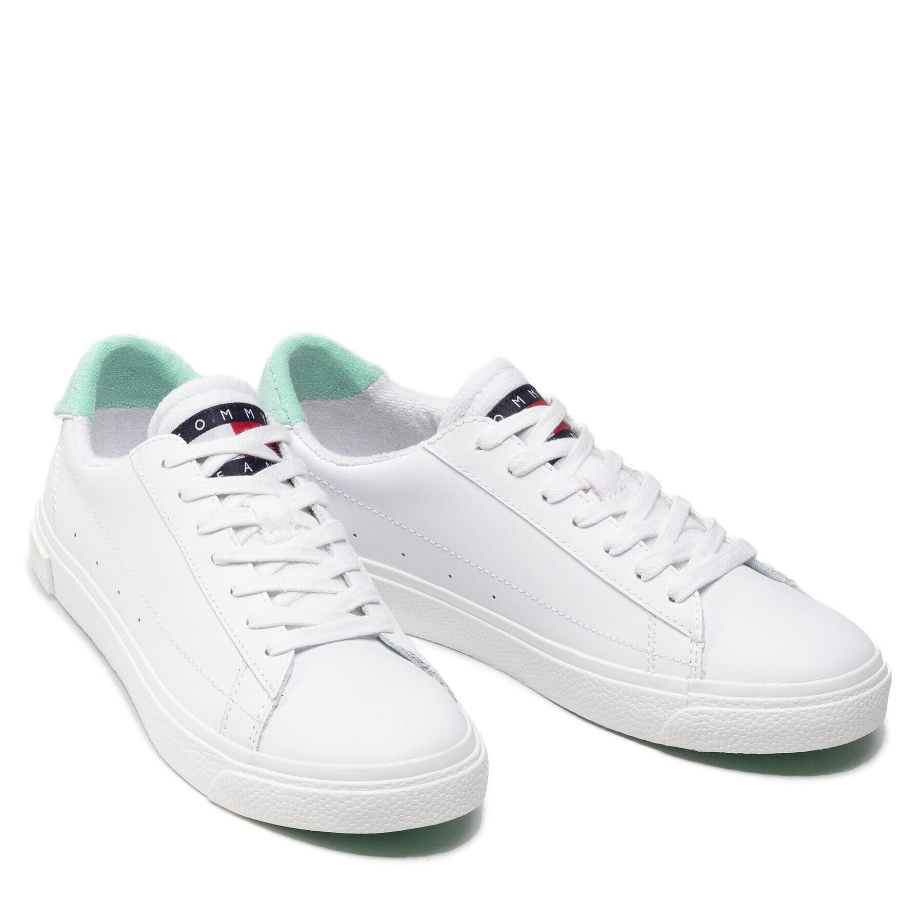 Tommy Jeans Sneakersy Leather Low Cut Vulc EN0EN01627 Biela - Pepit.sk