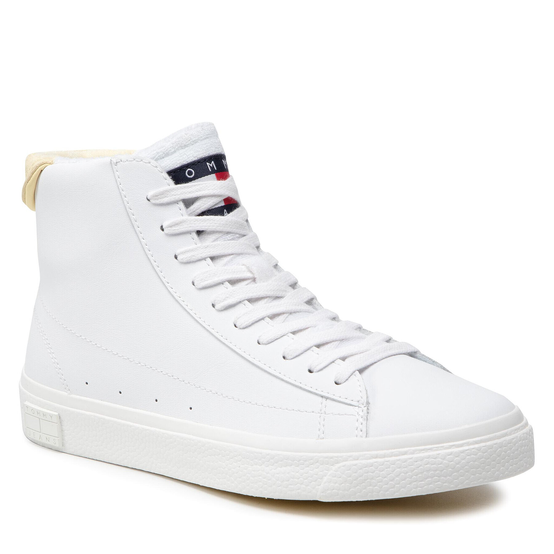 Tommy Jeans Sneakersy Leather Mid Cut Vulc EN0EN01629 Biela - Pepit.sk