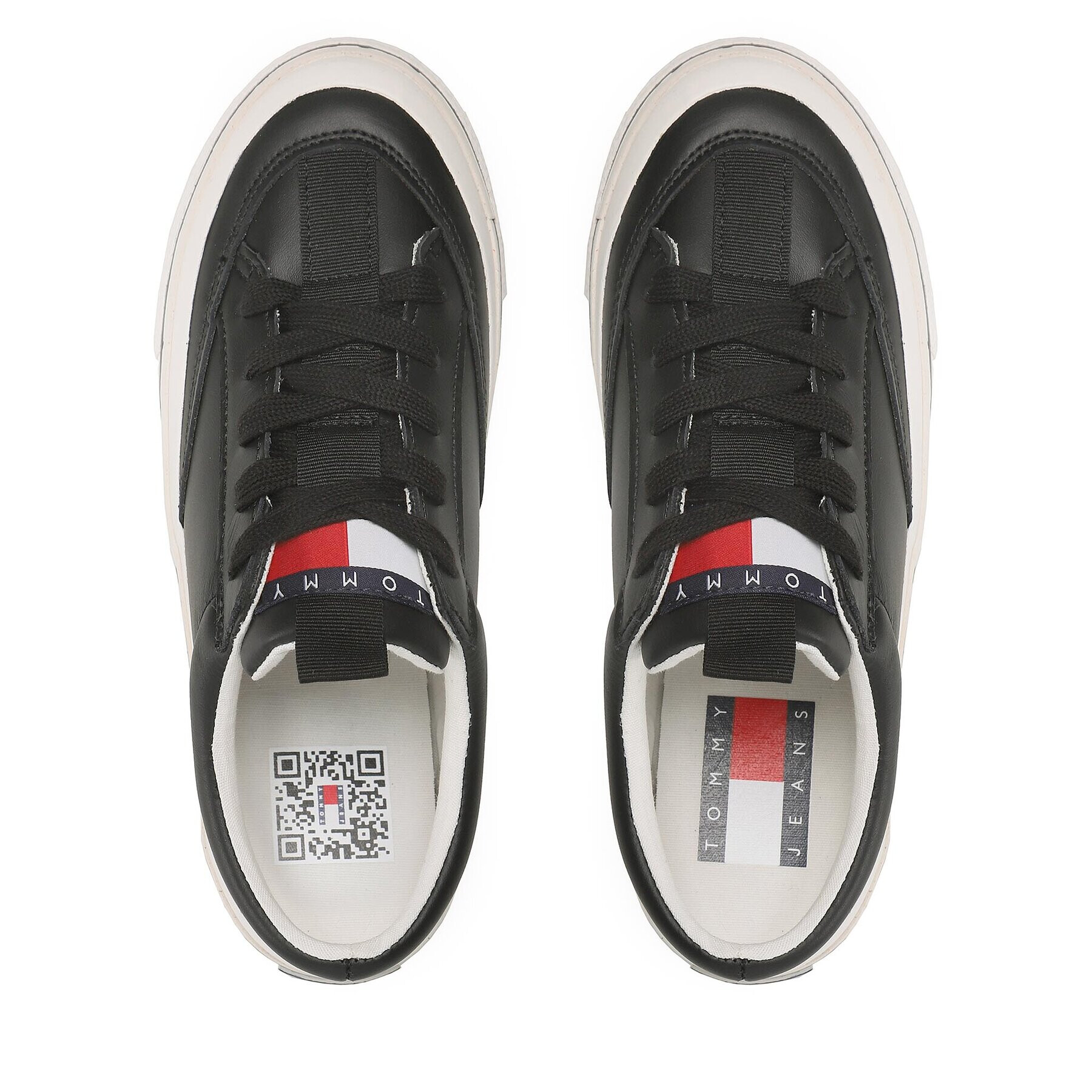 Tommy Jeans Sneakersy Leather Vulc Ess EN0EN01932 Čierna - Pepit.sk