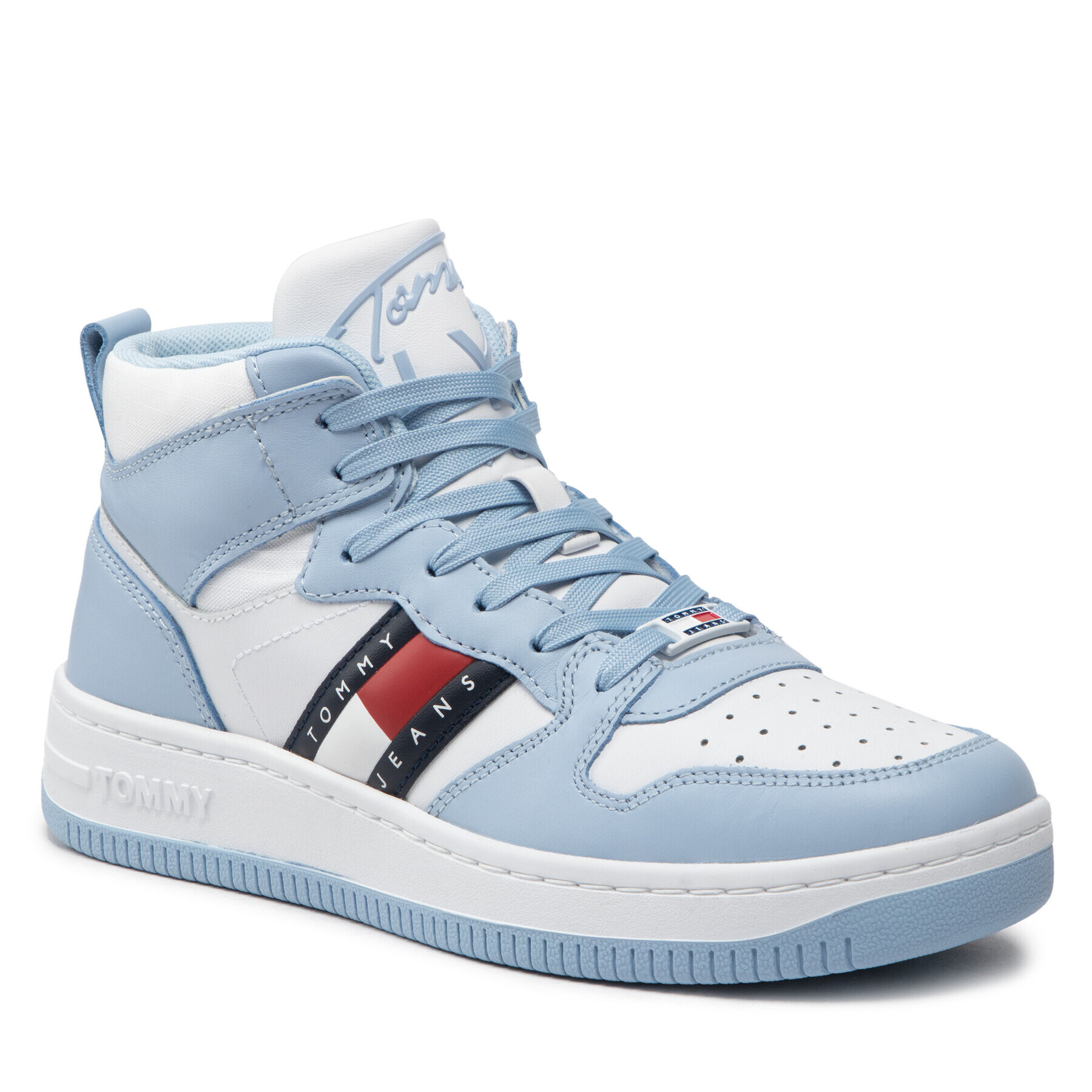 Tommy Jeans Sneakersy Mid Pop Basket Wmn EN0EN01851 Biela - Pepit.sk