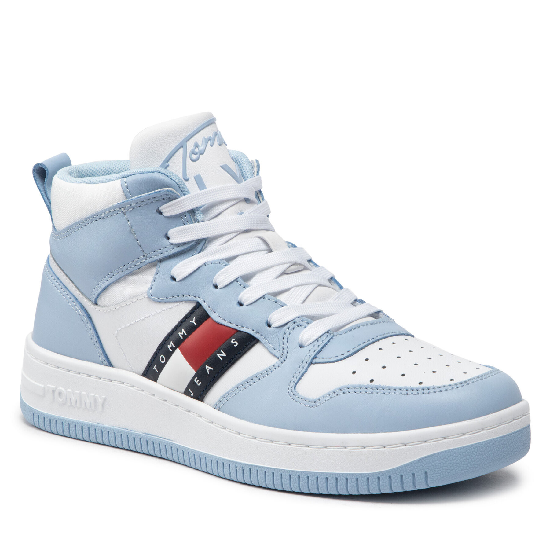 Tommy Jeans Sneakersy Mid Pop Basket Wmn EN0EN01851 Biela - Pepit.sk