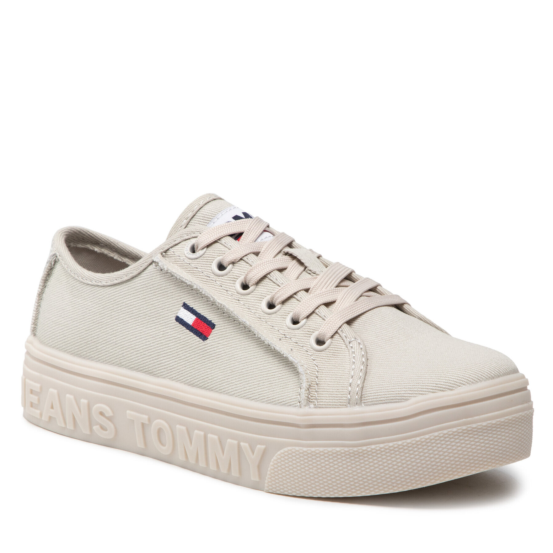 Tommy Jeans Sneakersy Mono Color Flatform EN0EN01823 Béžová - Pepit.sk