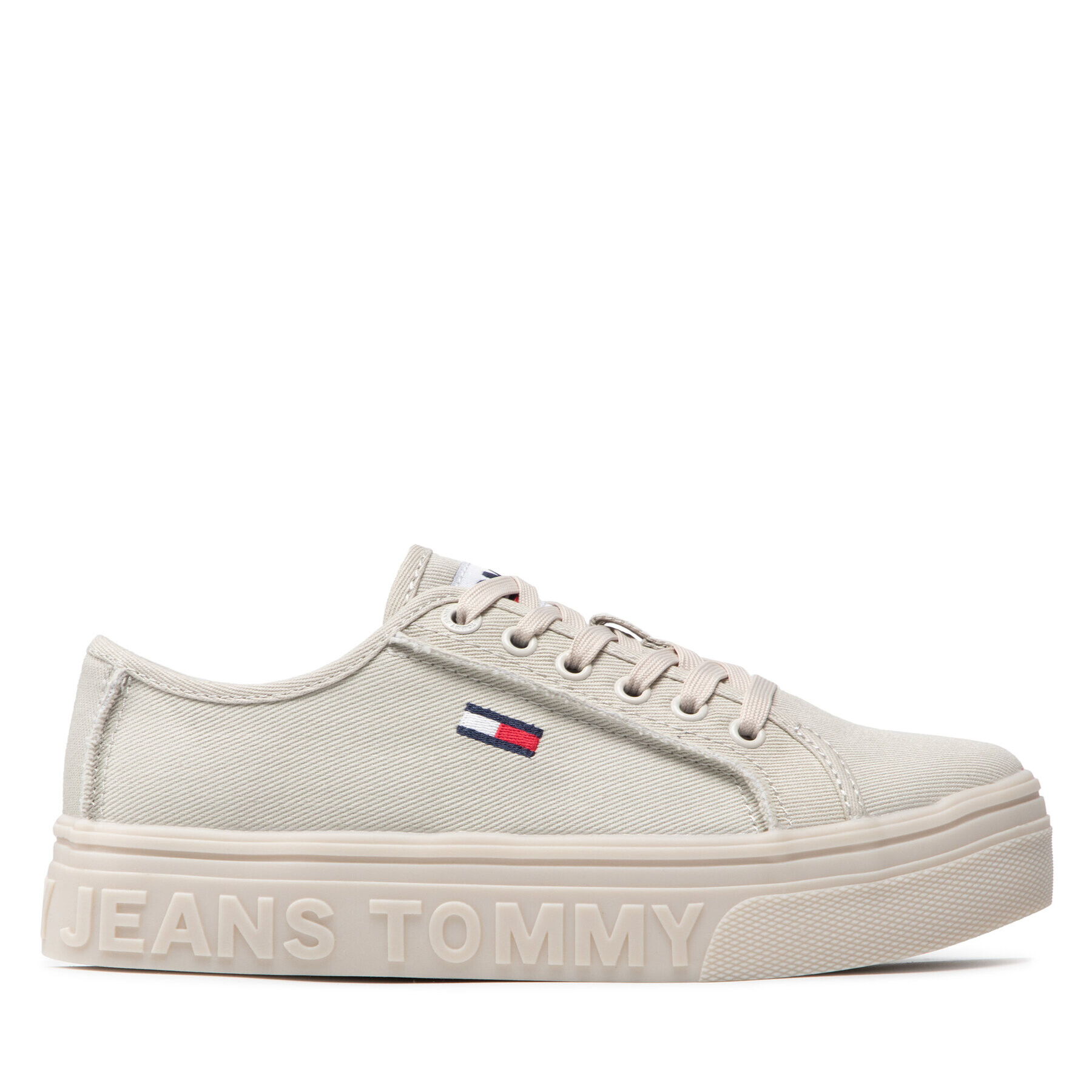 Tommy Jeans Sneakersy Mono Color Flatform EN0EN01823 Béžová - Pepit.sk