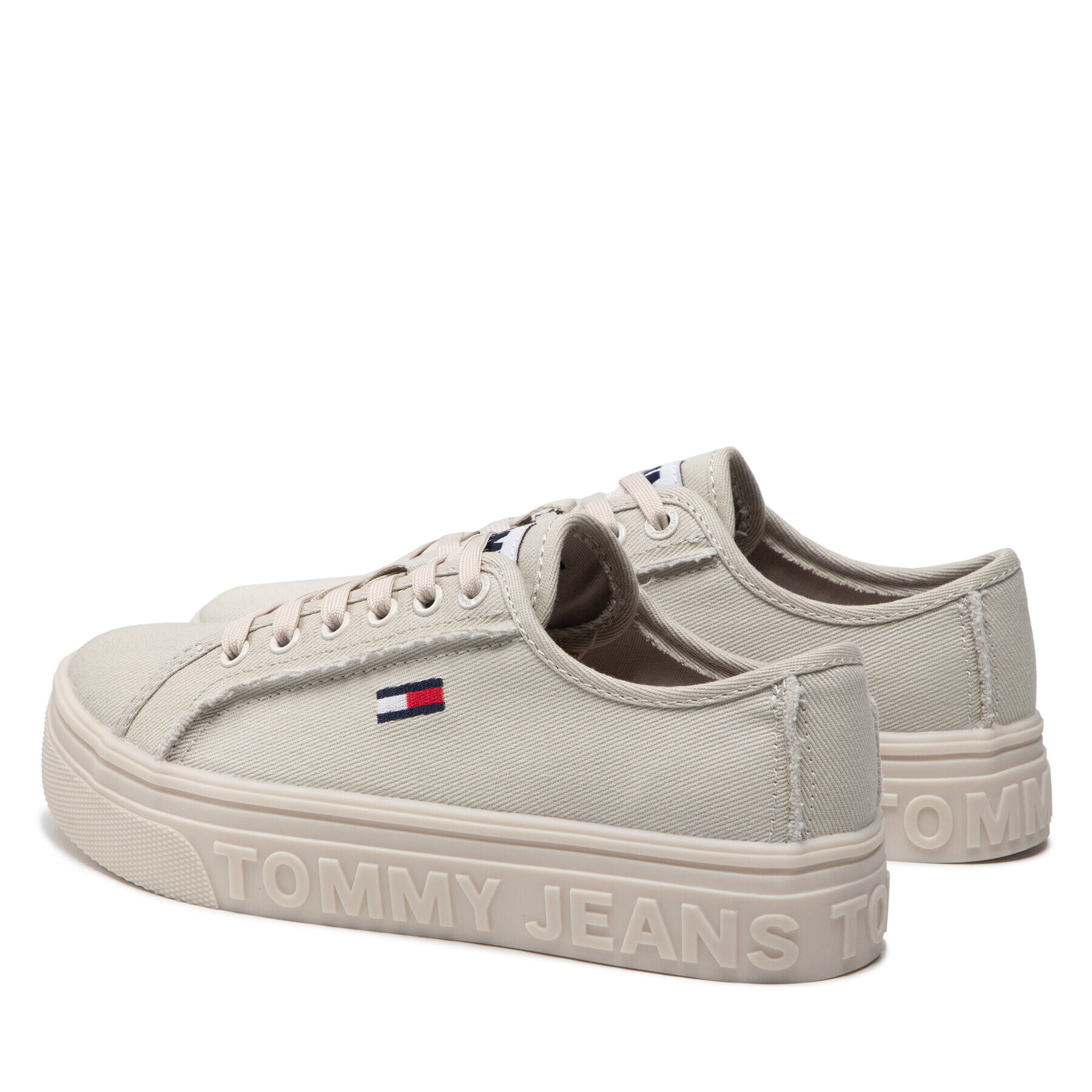 Tommy Jeans Sneakersy Mono Color Flatform EN0EN01823 Béžová - Pepit.sk