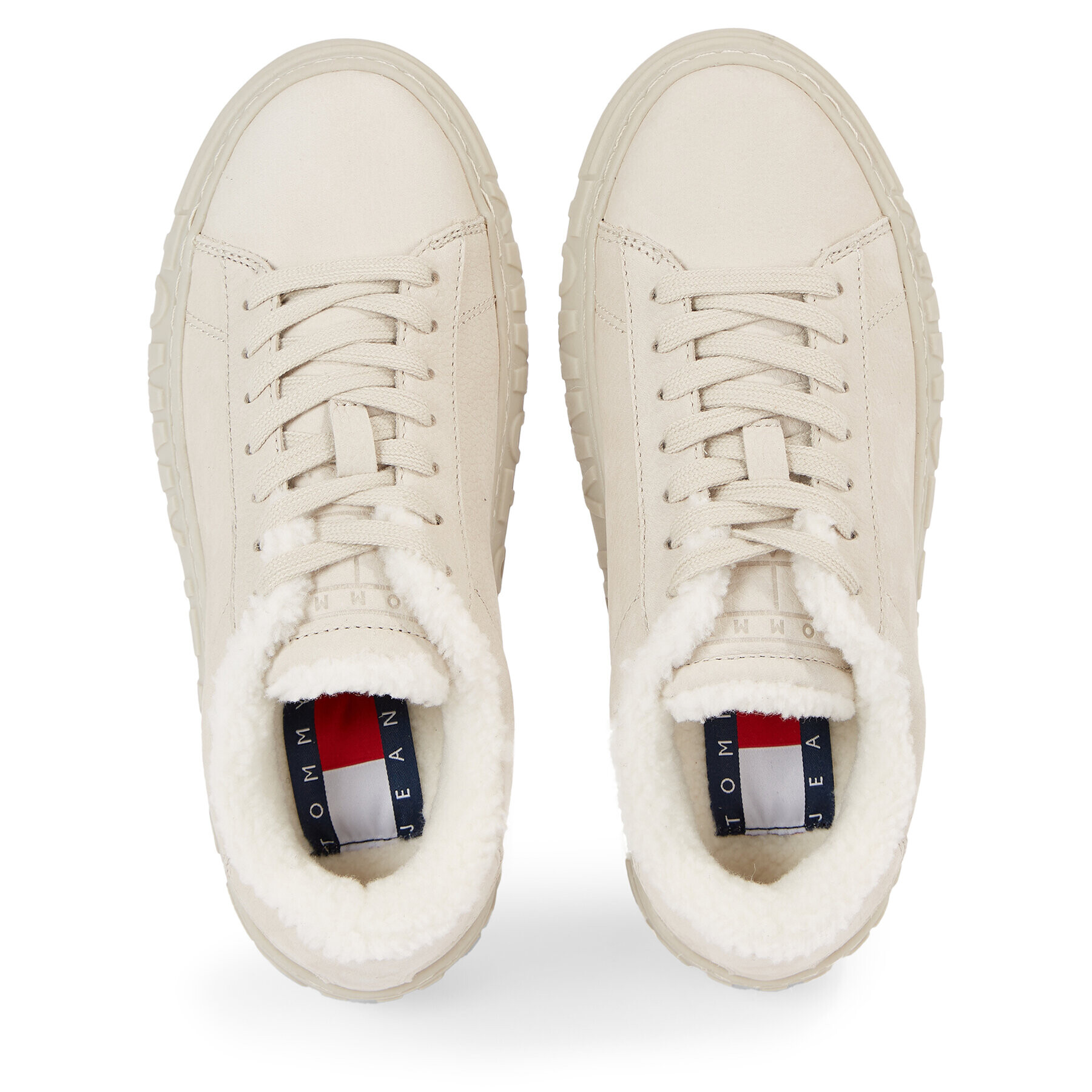 Tommy Jeans Sneakersy New Cupsole Leat Wl EN0EN02274 Béžová - Pepit.sk