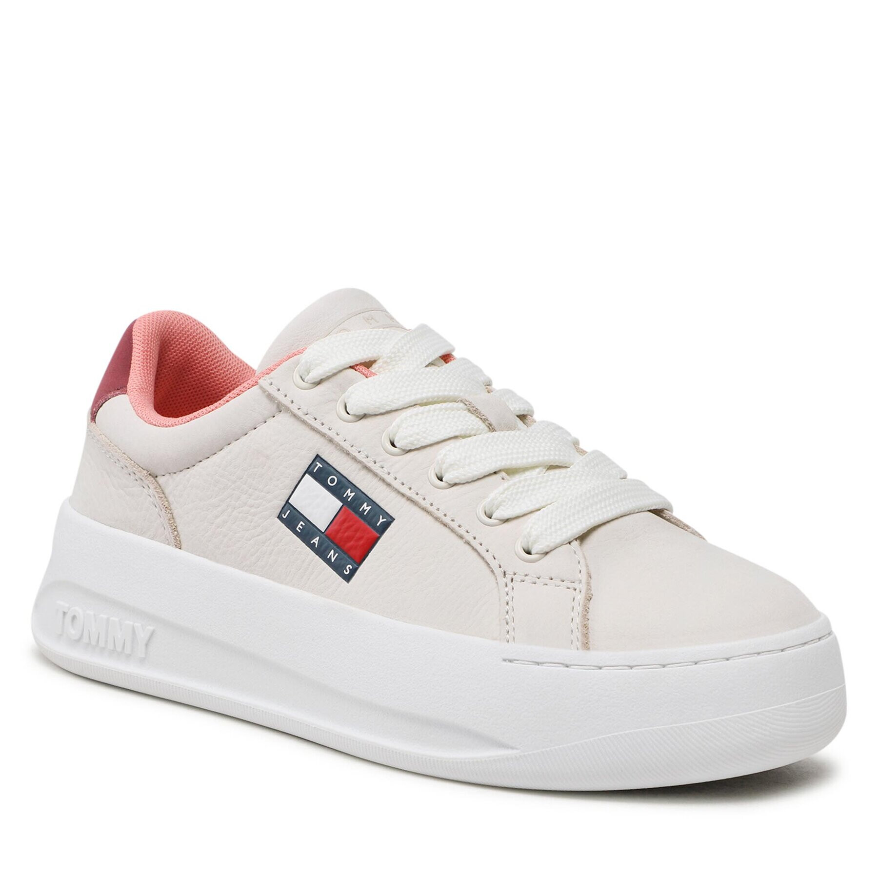 Tommy Jeans Sneakersy Nubuk Platform EN0EN01974 Béžová - Pepit.sk