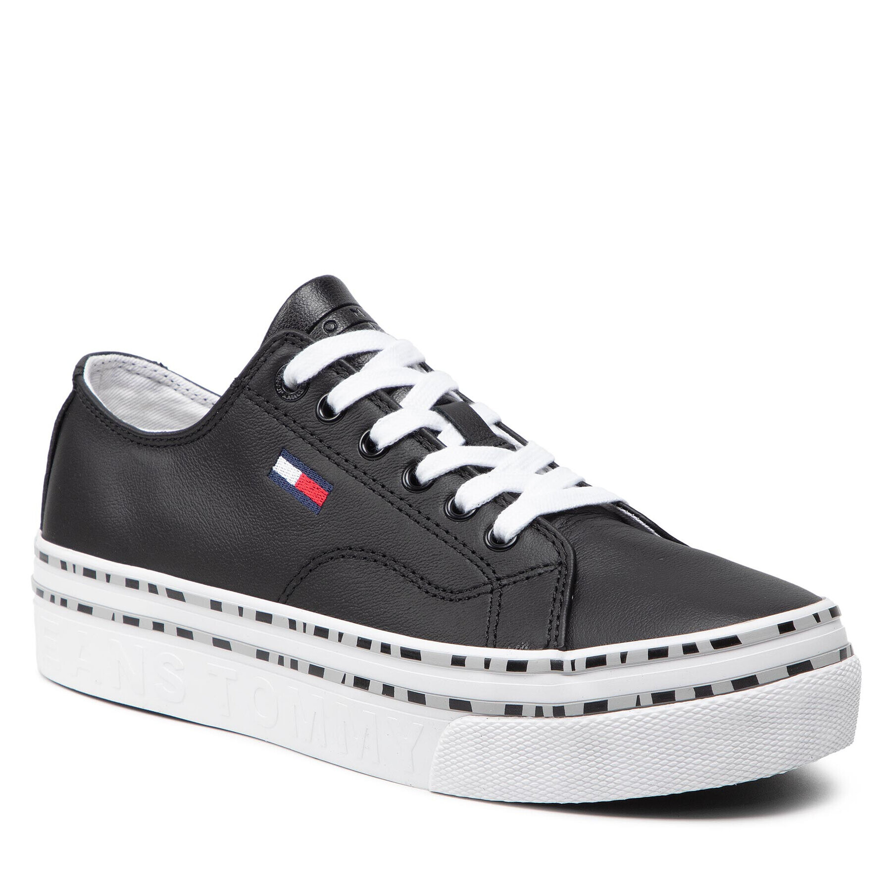 Tommy Jeans Sneakersy Platform Wild Animal Sneaker EN0EN01626 Čierna - Pepit.sk