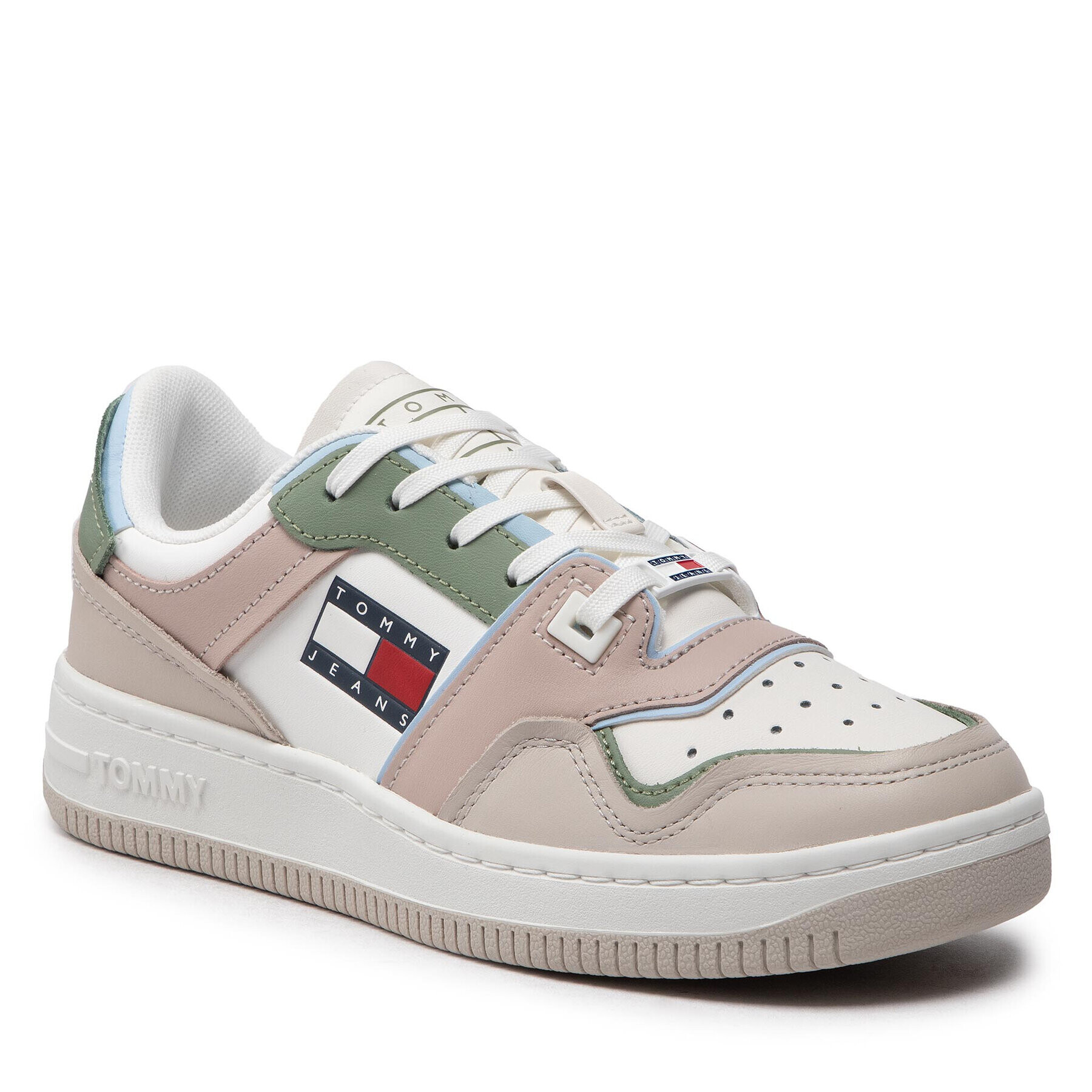 Tommy Jeans Sneakersy Pop Basket Wmn EN0EN01843 Béžová - Pepit.sk