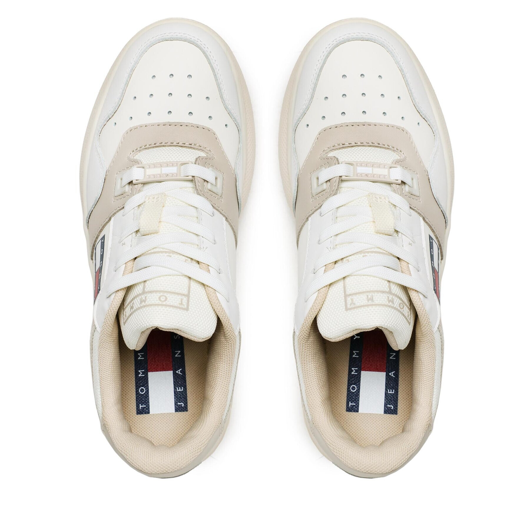 Tommy Jeans Sneakersy Retro Basket Flatf EN0EN02086 Béžová - Pepit.sk