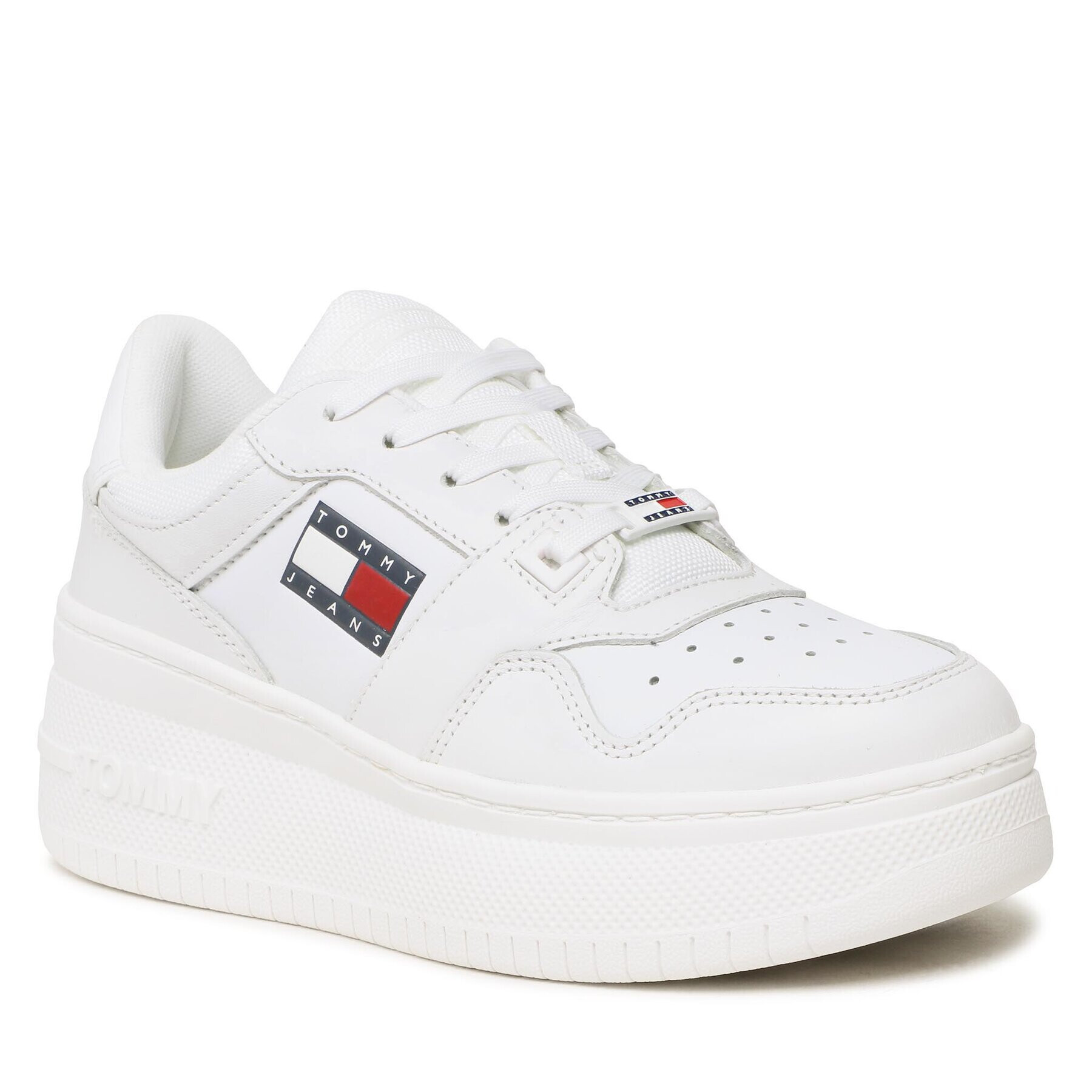 Tommy Jeans Sneakersy Retro Basket Flatf EN0EN02086 Biela - Pepit.sk