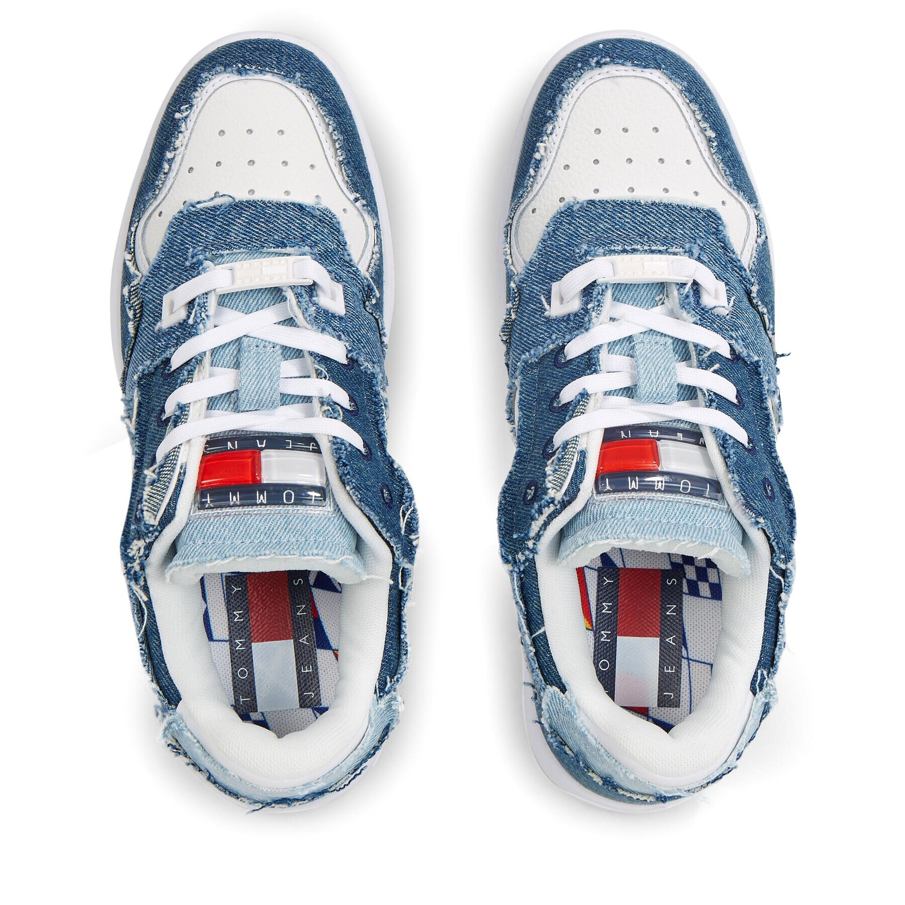 Tommy Jeans Sneakersy Tjw Basket Denim Layering EN0EN02347 Modrá - Pepit.sk