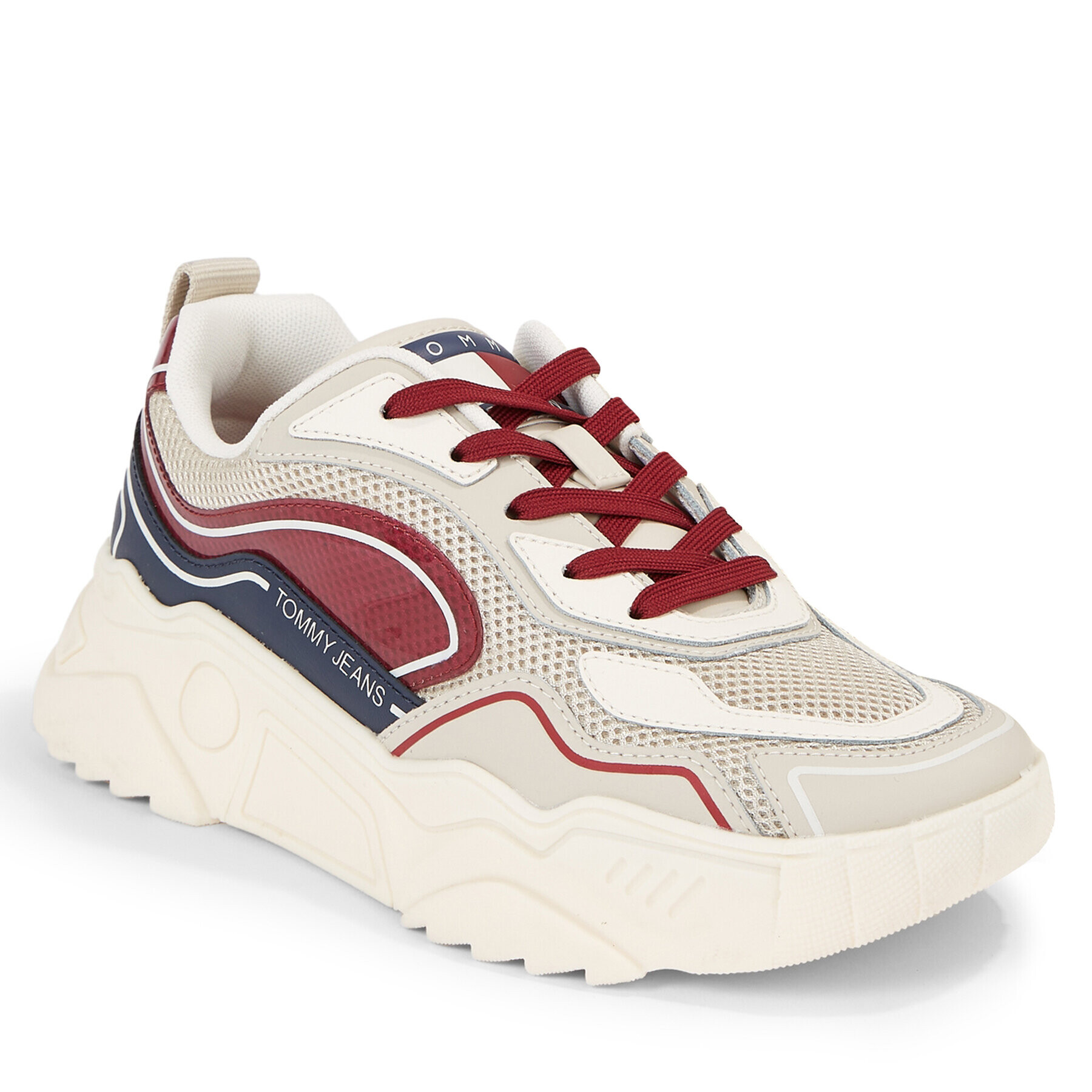 Tommy Jeans Sneakersy Tjw Chunky Runner Monocolor Lc EN0EN02263 Červená - Pepit.sk