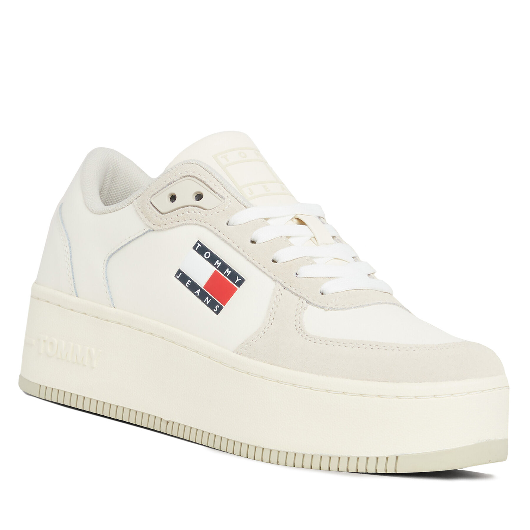 Tommy Jeans Sneakersy Tjw Flatform Mat Mix EN0EN02538 Biela - Pepit.sk