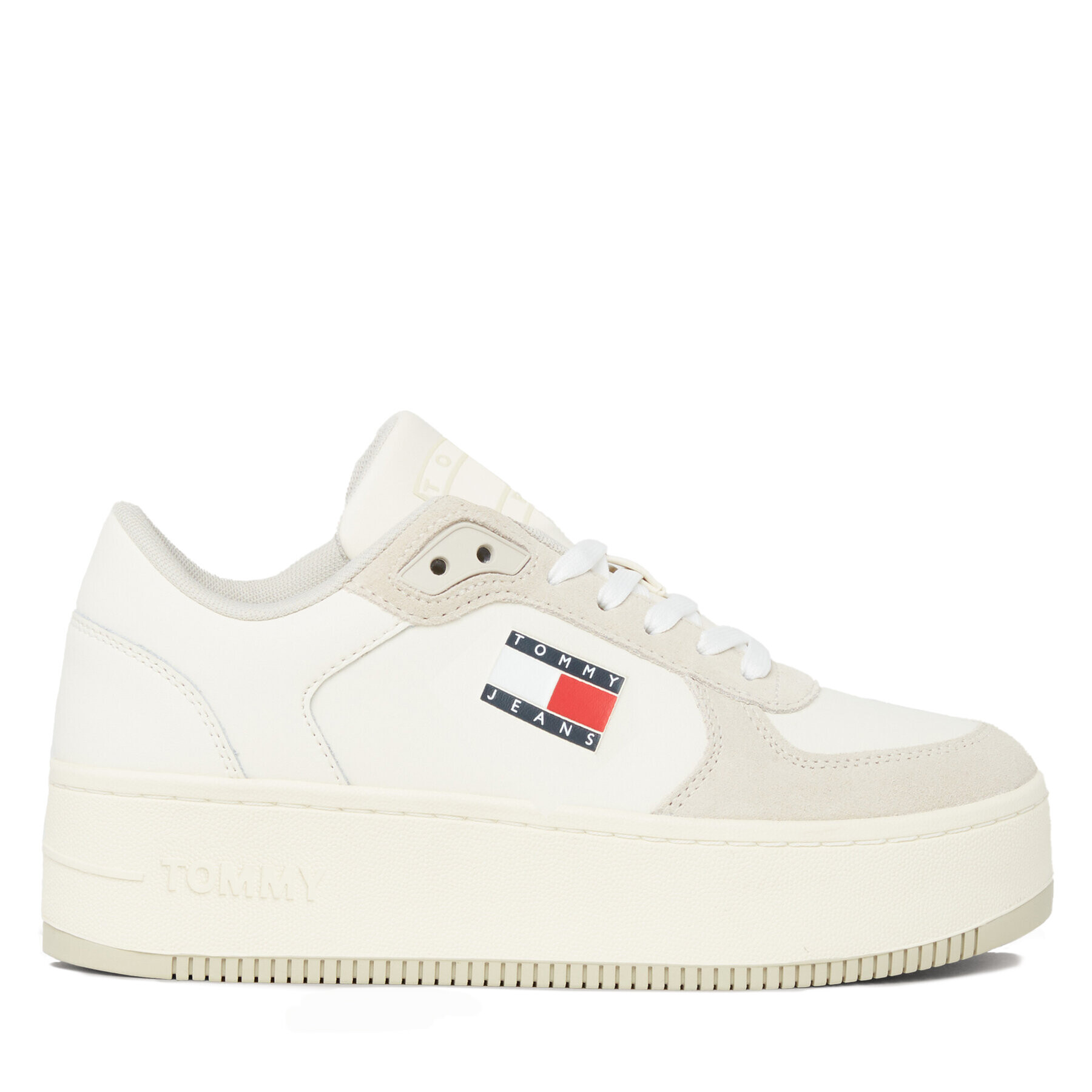 Tommy Jeans Sneakersy Tjw Flatform Mat Mix EN0EN02538 Biela - Pepit.sk