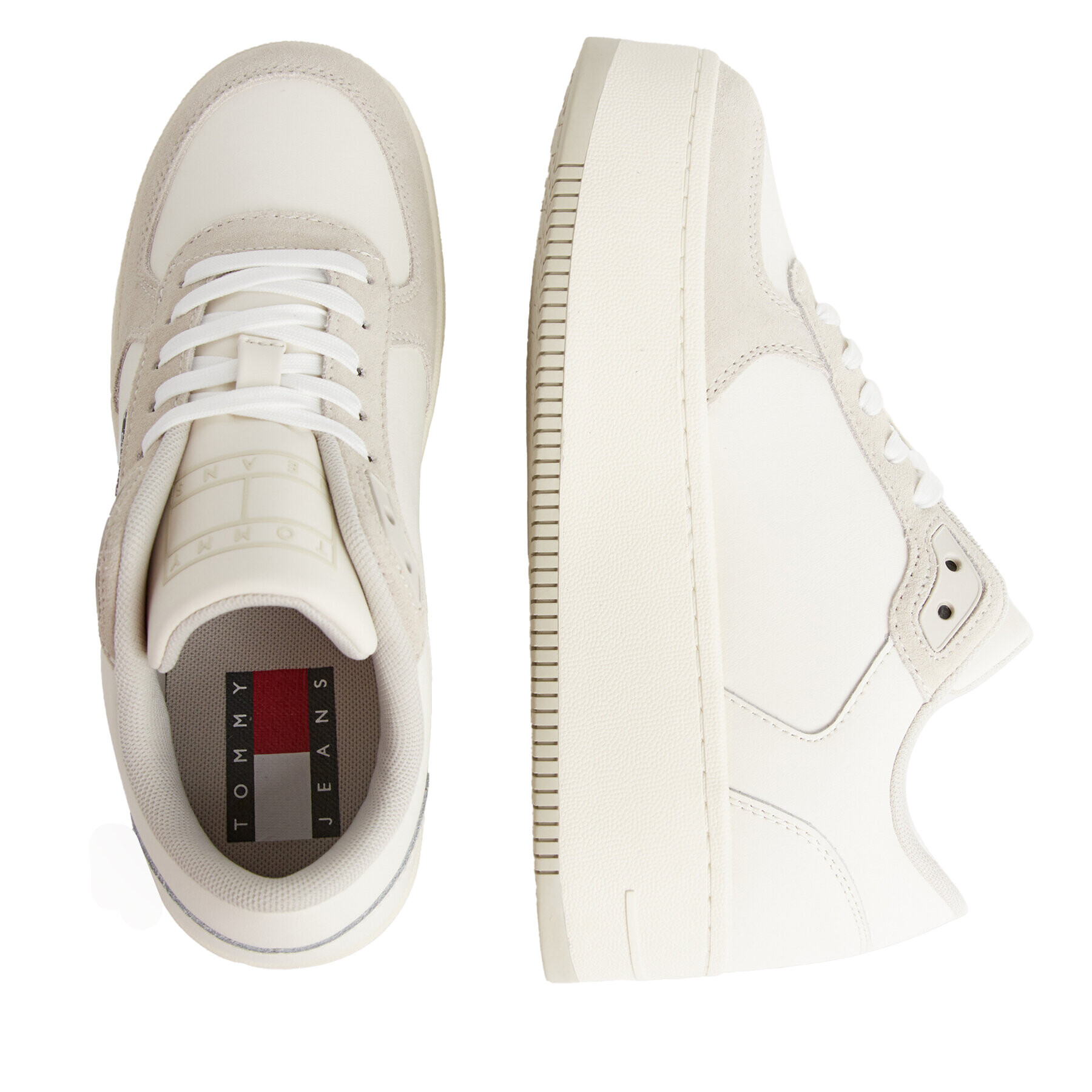 Tommy Jeans Sneakersy Tjw Flatform Mat Mix EN0EN02538 Biela - Pepit.sk