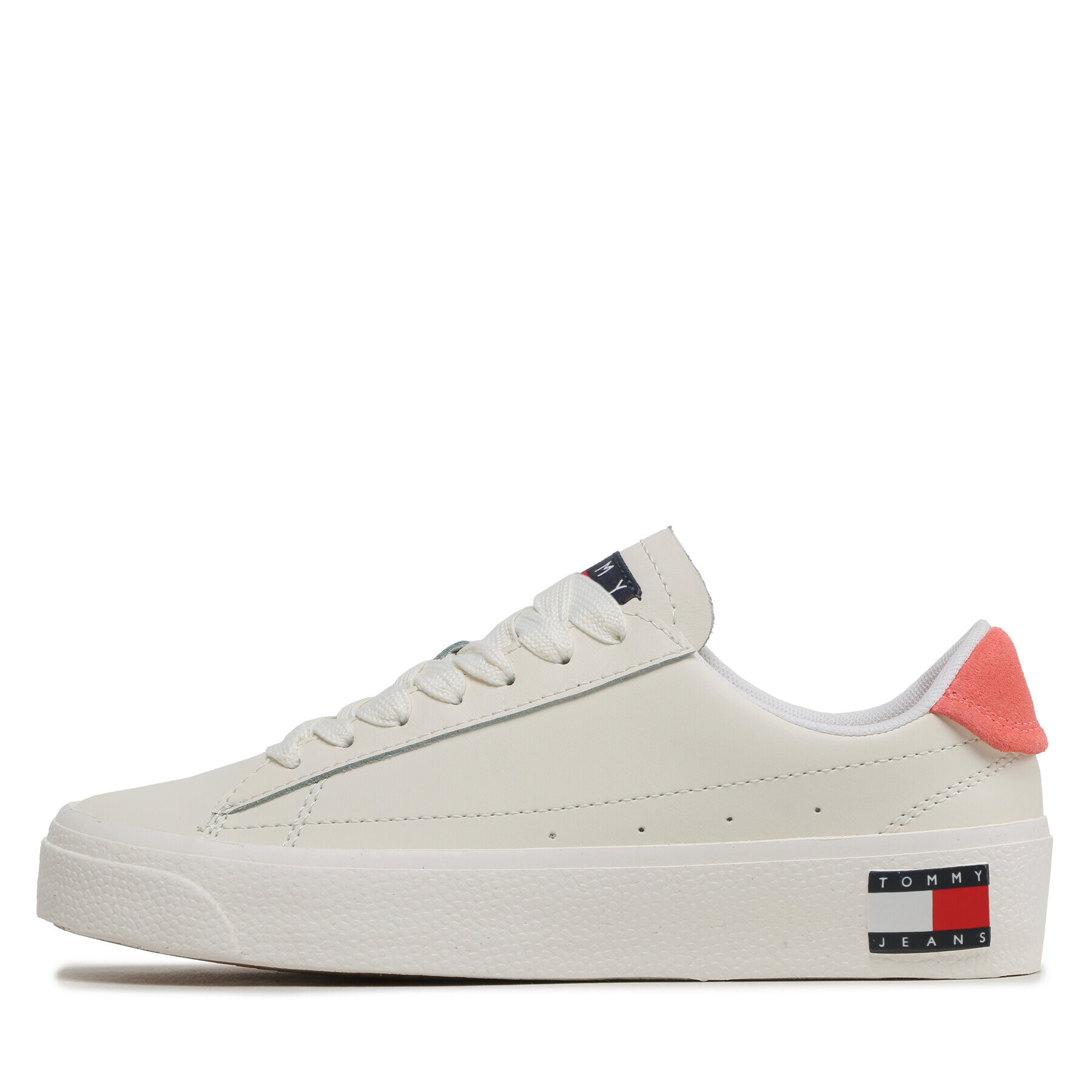 Tommy Jeans Sneakersy Tjw Leather Vulc. Flatform EN0EN02203 Écru - Pepit.sk