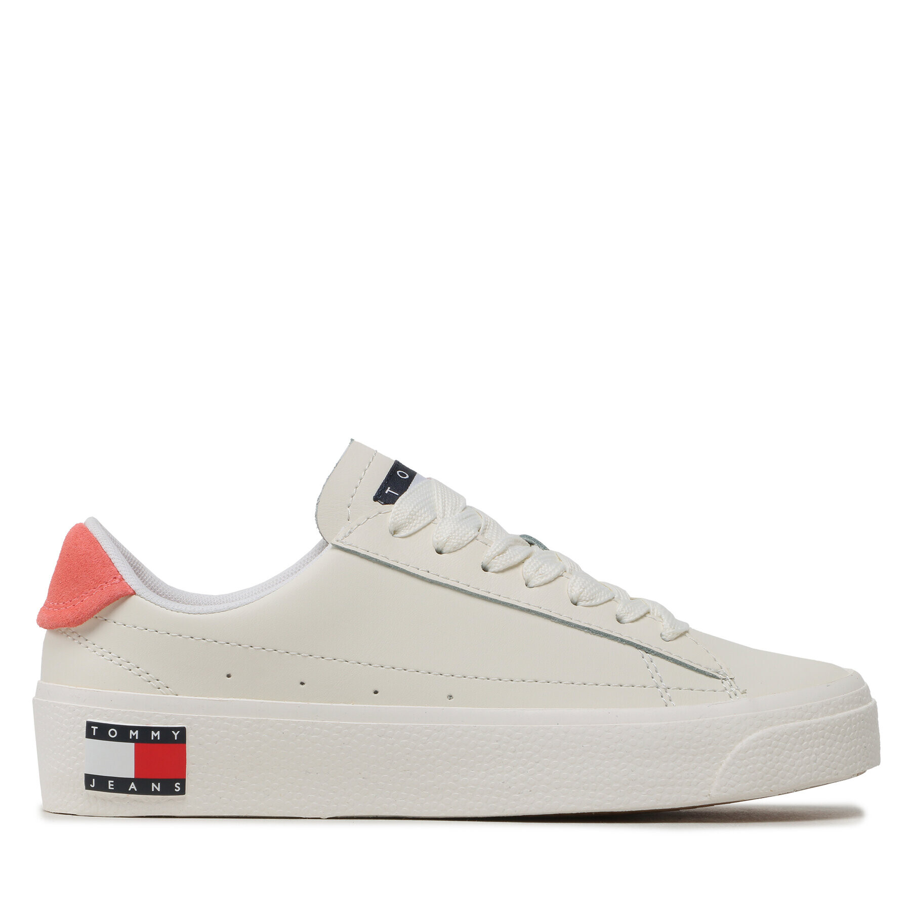 Tommy Jeans Sneakersy Tjw Leather Vulc. Flatform EN0EN02203 Écru - Pepit.sk