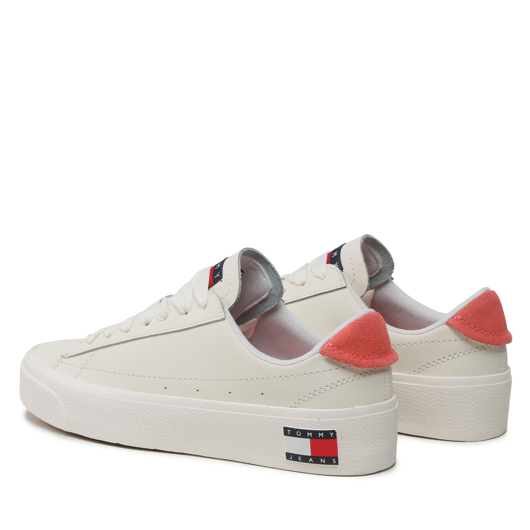 Tommy Jeans Sneakersy Tjw Leather Vulc. Flatform EN0EN02203 Écru - Pepit.sk