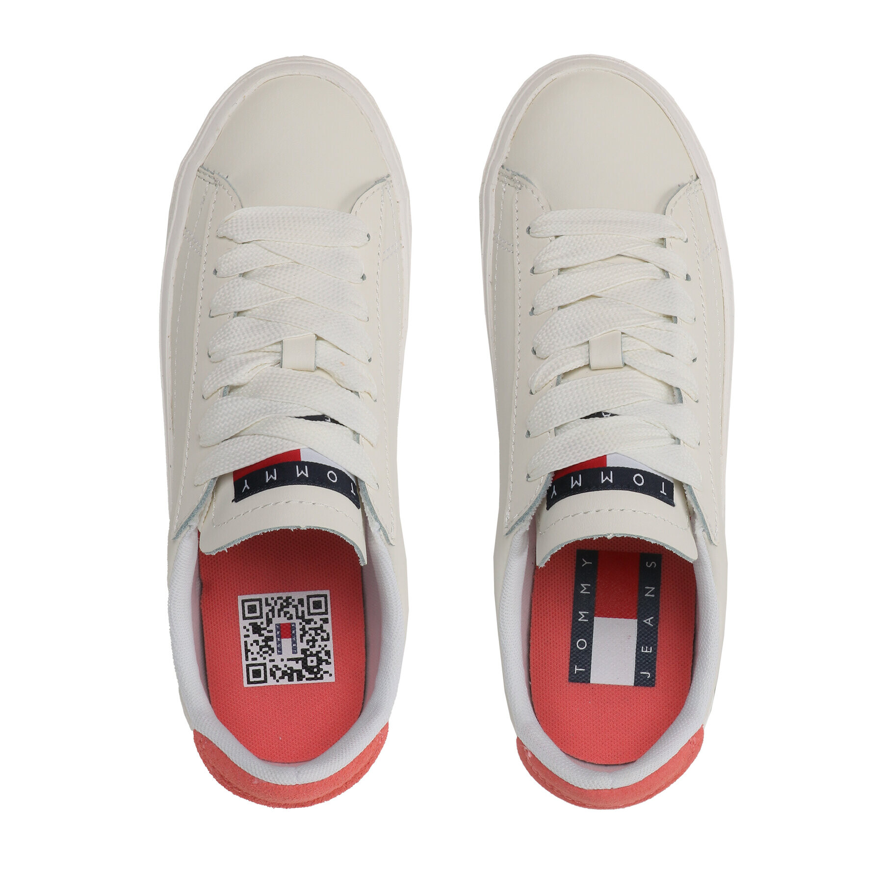 Tommy Jeans Sneakersy Tjw Leather Vulc. Flatform EN0EN02203 Écru - Pepit.sk