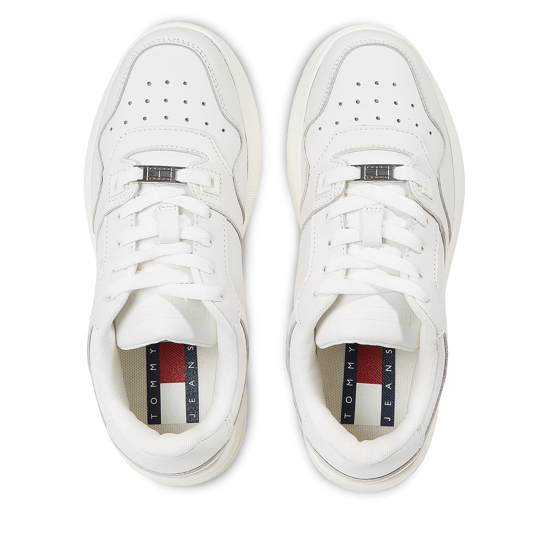 Tommy Jeans Sneakersy Tjw Retro Basket Flatform Charm EN0EN02245 Biela - Pepit.sk