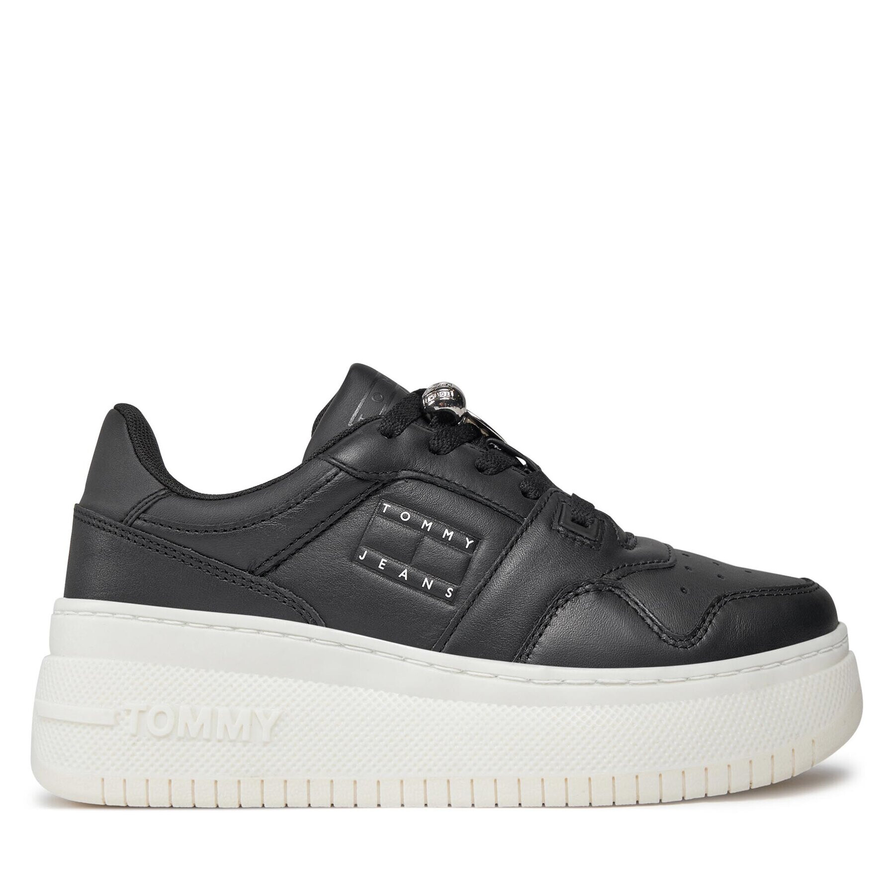 Tommy Jeans Sneakersy Tjw Retro Basket Flatform Charm EN0EN02245 Čierna - Pepit.sk