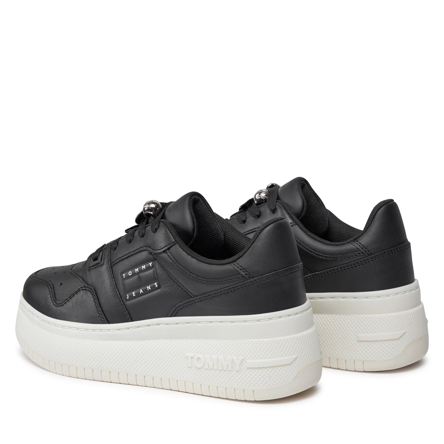 Tommy Jeans Sneakersy Tjw Retro Basket Flatform Charm EN0EN02245 Čierna - Pepit.sk