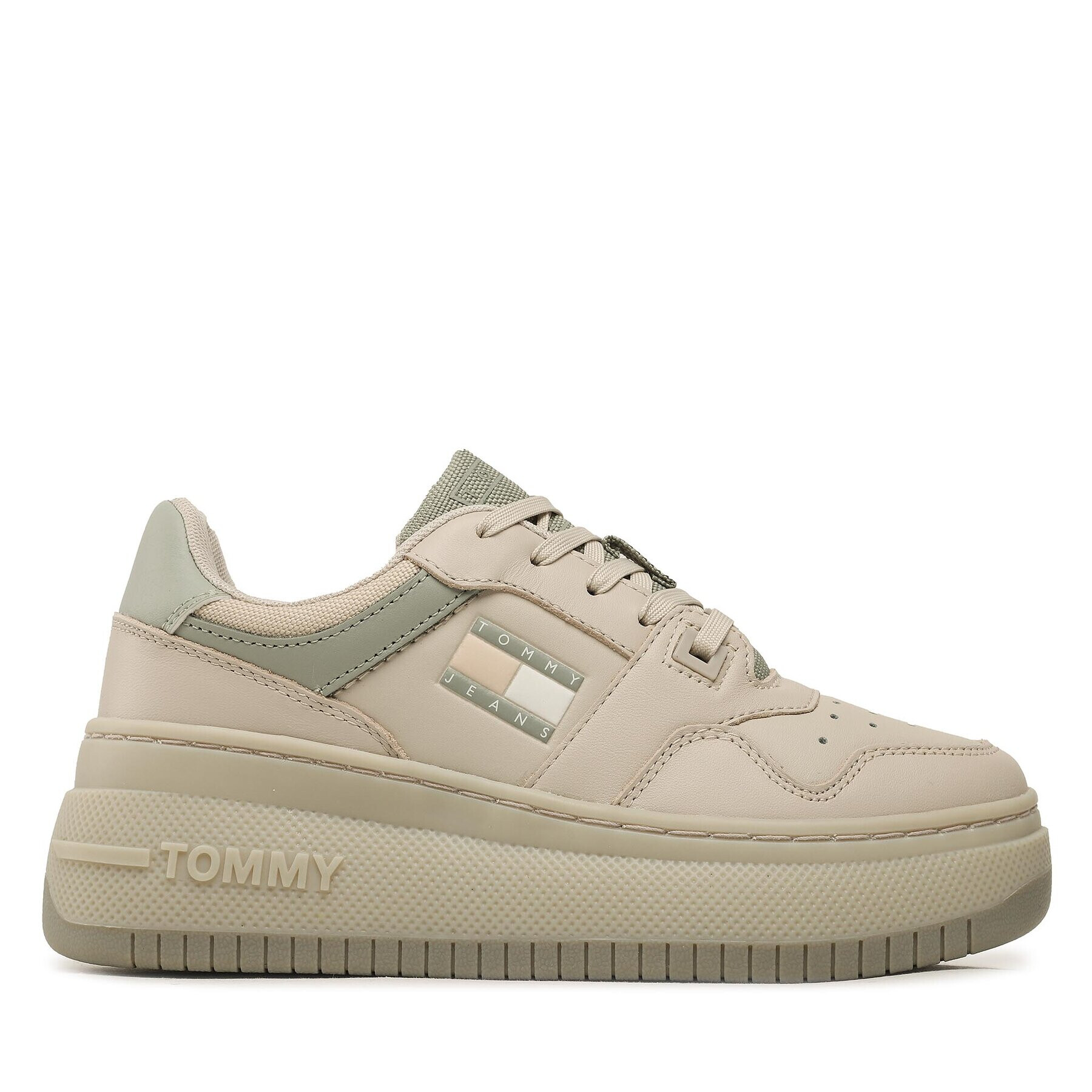 Tommy Jeans Sneakersy Tjw Retro Basket Flatform EN0EN02429 Béžová - Pepit.sk