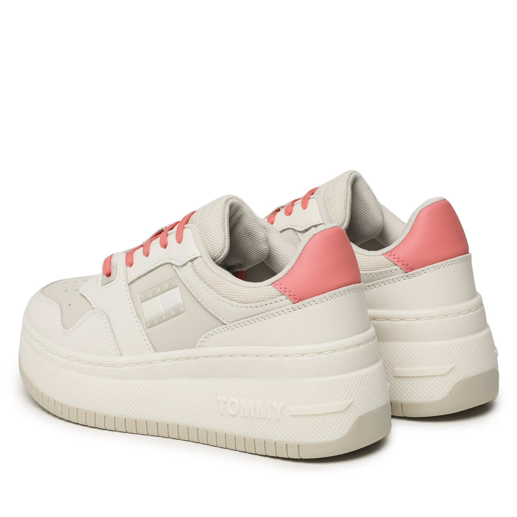 Tommy Jeans Sneakersy Tjw Retro Basket Flatform Mix EN0EN02208 Béžová - Pepit.sk