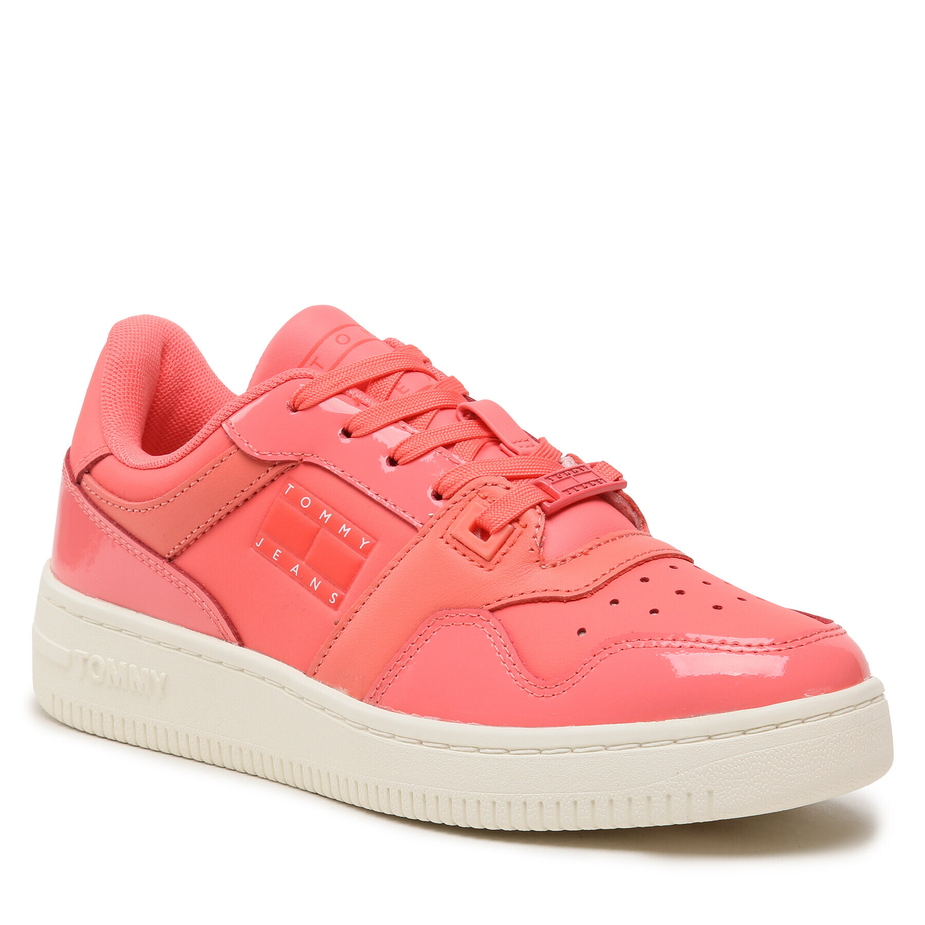 Tommy Jeans Sneakersy Tjw Retro Basket Glossy EN0EN02206 Koralová - Pepit.sk