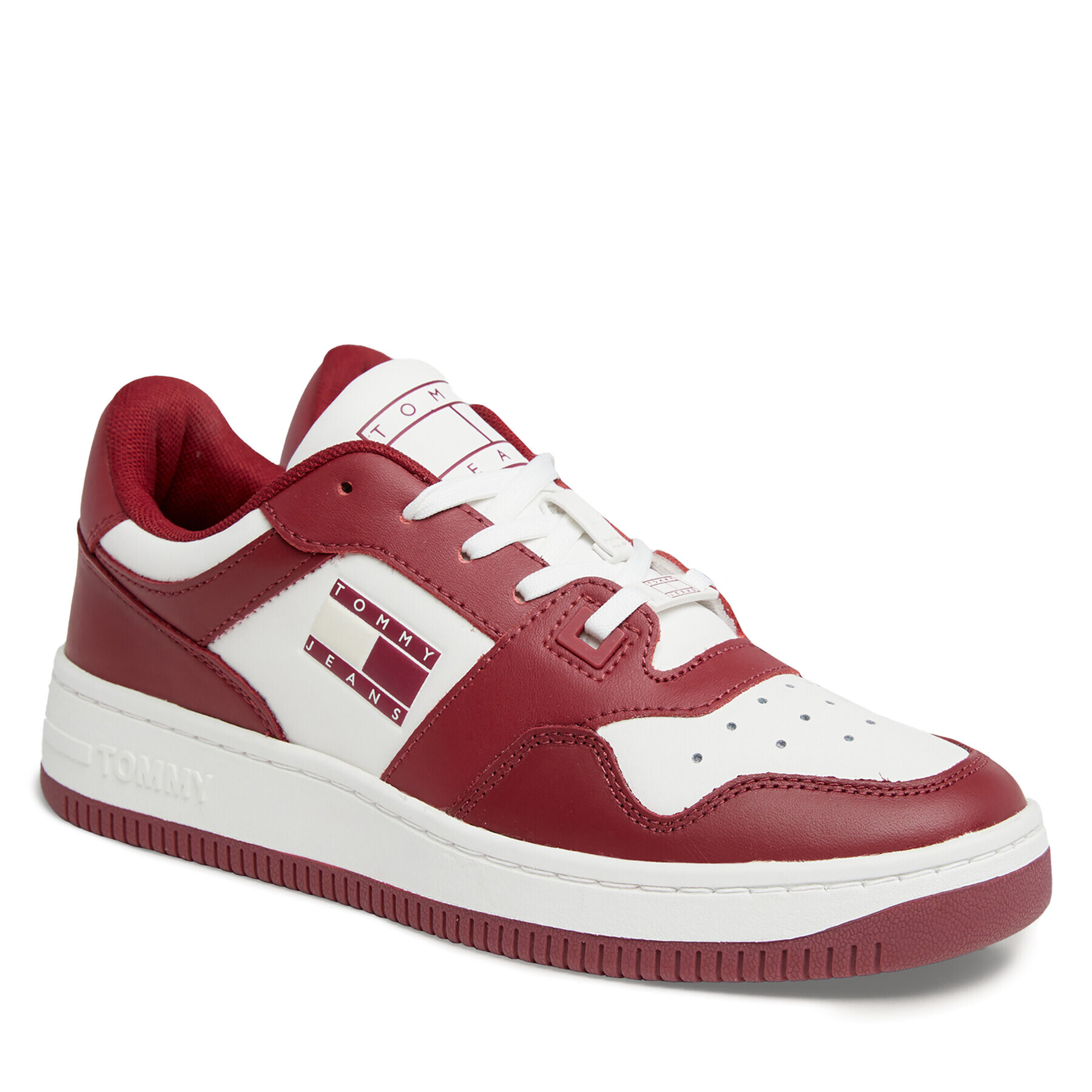 Tommy Jeans Sneakersy Tjw Retro Basket Leather EN0EN02532 Červená - Pepit.sk