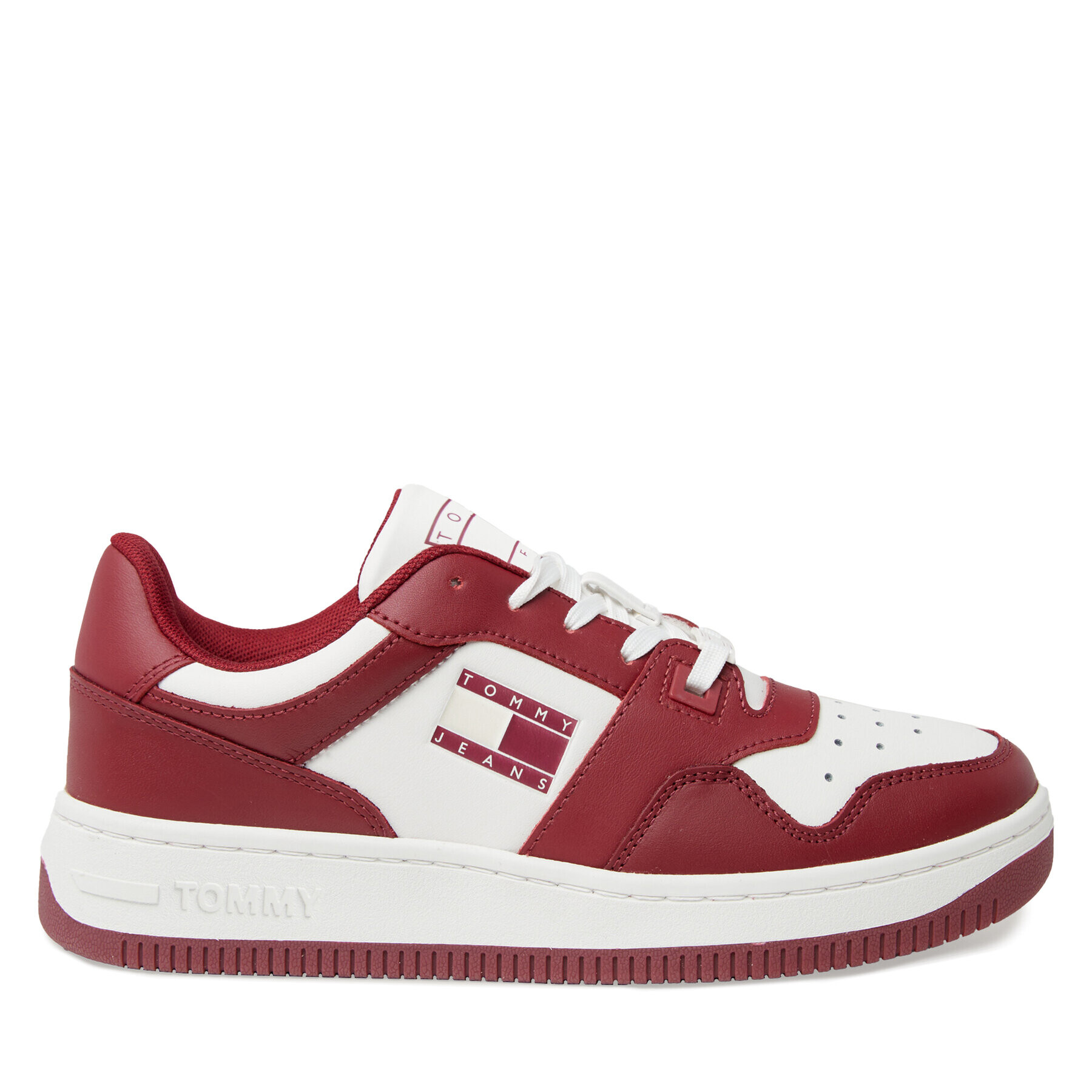 Tommy Jeans Sneakersy Tjw Retro Basket Leather EN0EN02532 Červená - Pepit.sk