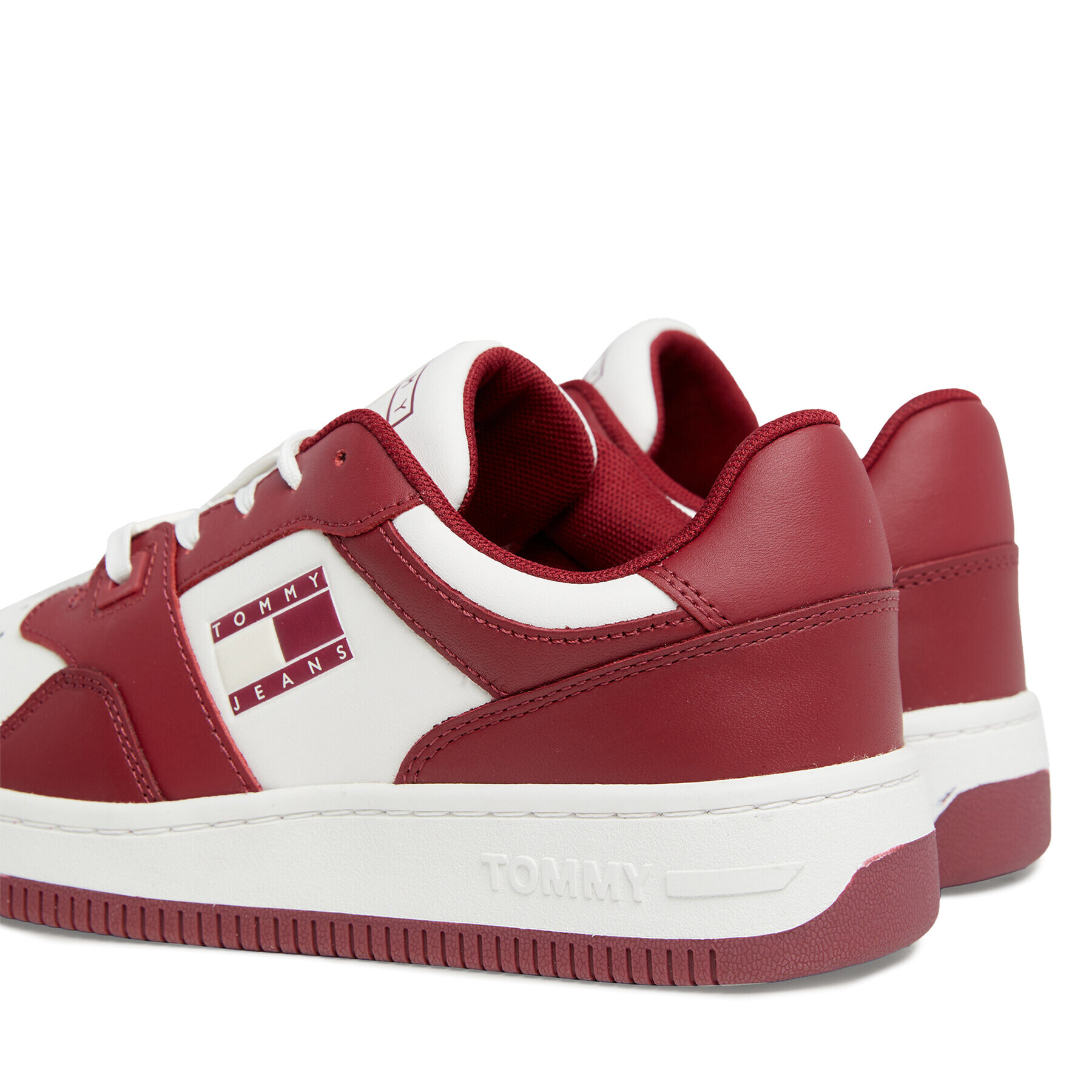 Tommy Jeans Sneakersy Tjw Retro Basket Leather EN0EN02532 Červená - Pepit.sk