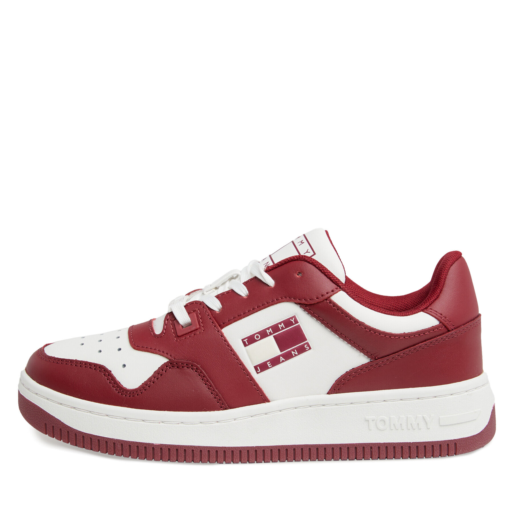 Tommy Jeans Sneakersy Tjw Retro Basket Leather EN0EN02532 Červená - Pepit.sk