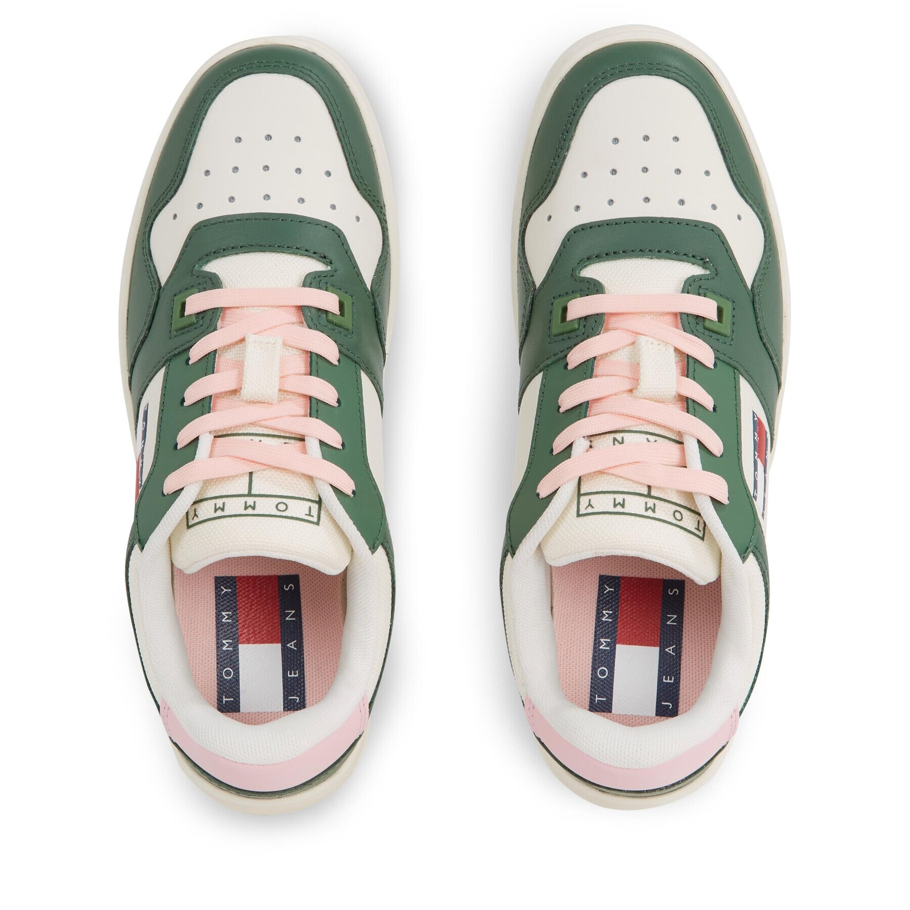 Tommy Jeans Sneakersy Tjw Retro Basket Leather Seasonal EN0EN02204 Zelená - Pepit.sk