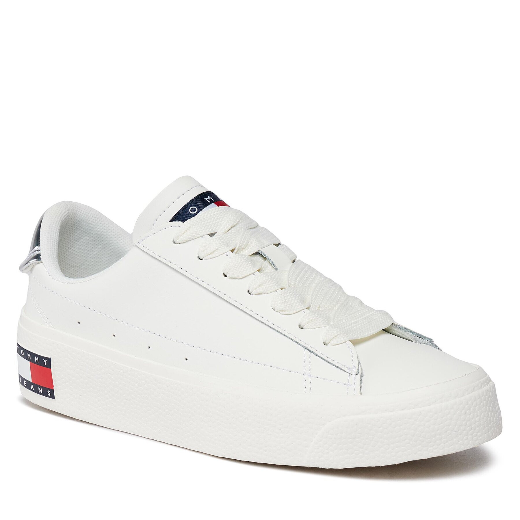 Tommy Jeans Sneakersy Tjw Vulc Leather Plat Lc EN0EN02284 Biela - Pepit.sk