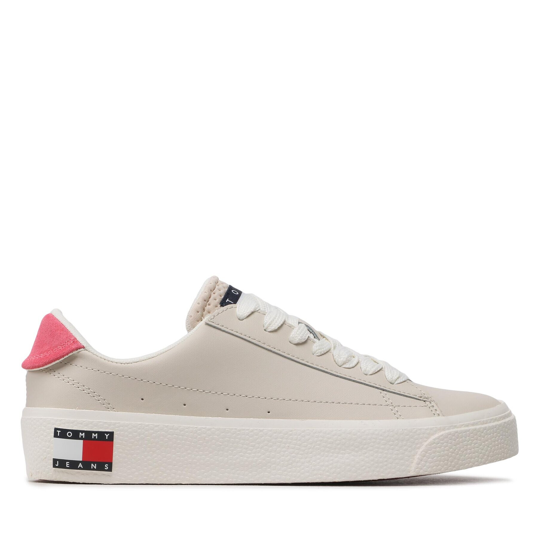 Tommy Jeans Sneakersy Vulcanized Leather EN0EN02030 Béžová - Pepit.sk