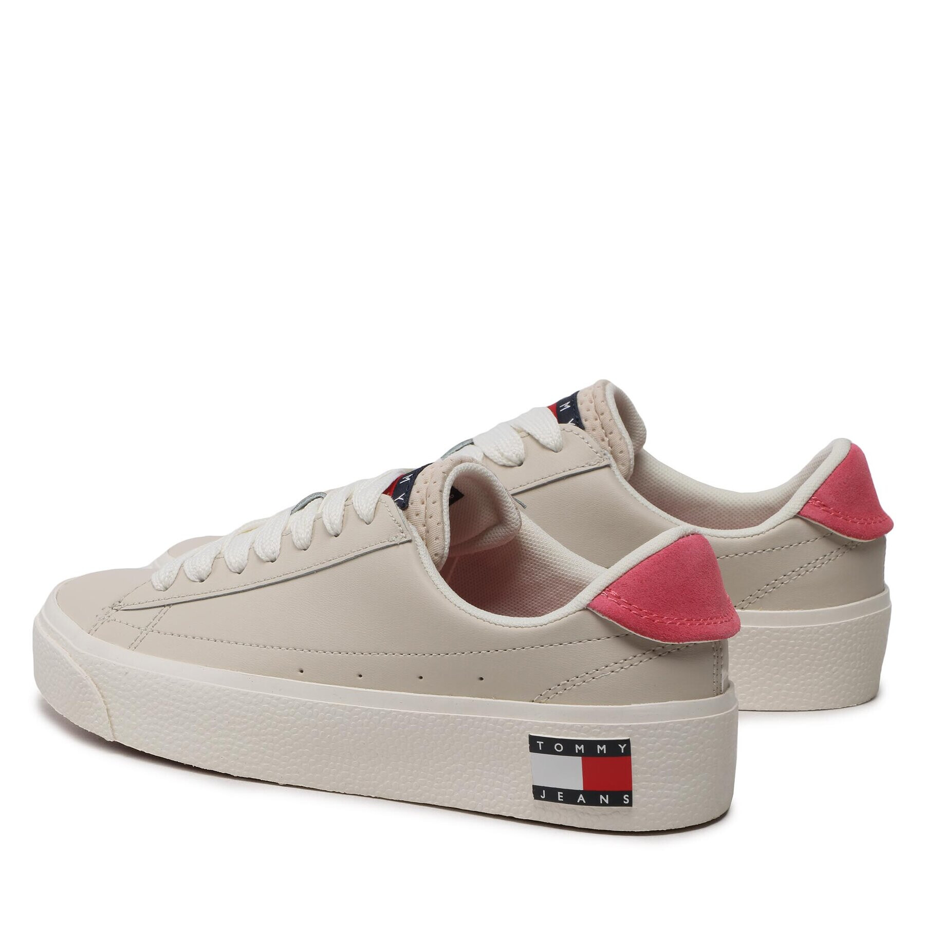 Tommy Jeans Sneakersy Vulcanized Leather EN0EN02030 Béžová - Pepit.sk