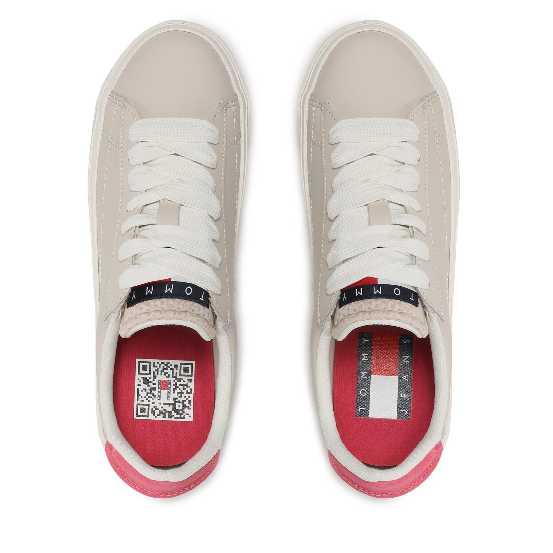 Tommy Jeans Sneakersy Vulcanized Leather EN0EN02030 Béžová - Pepit.sk