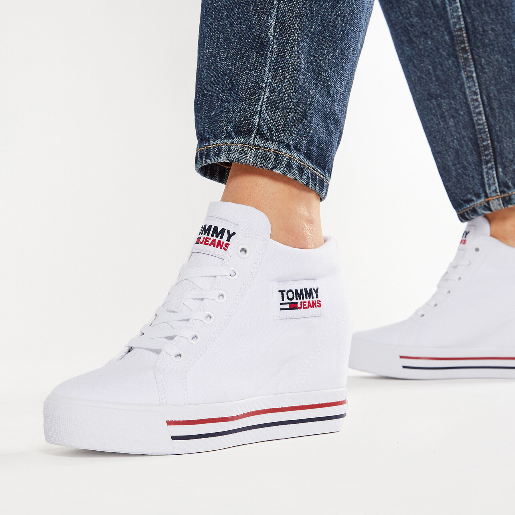 Tommy Jeans Sneakersy Wedgr Sneaker EN0EN01346 Biela - Pepit.sk