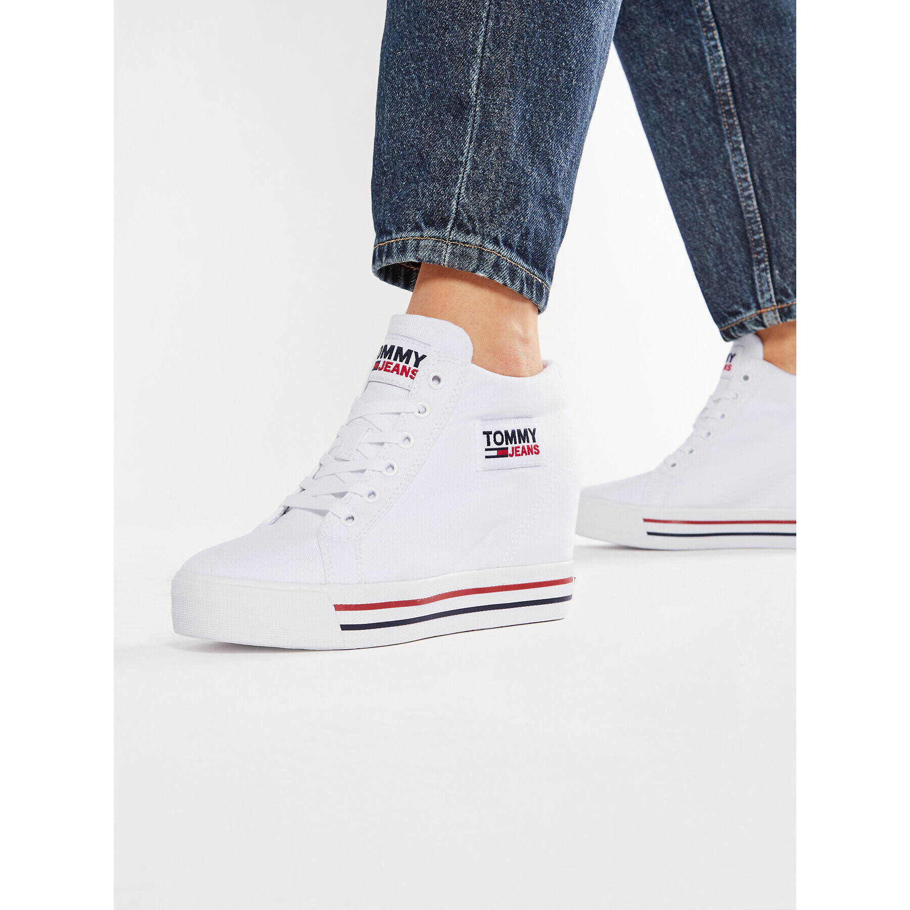 Tommy Jeans Sneakersy Wedgr Sneaker EN0EN01346 Biela - Pepit.sk