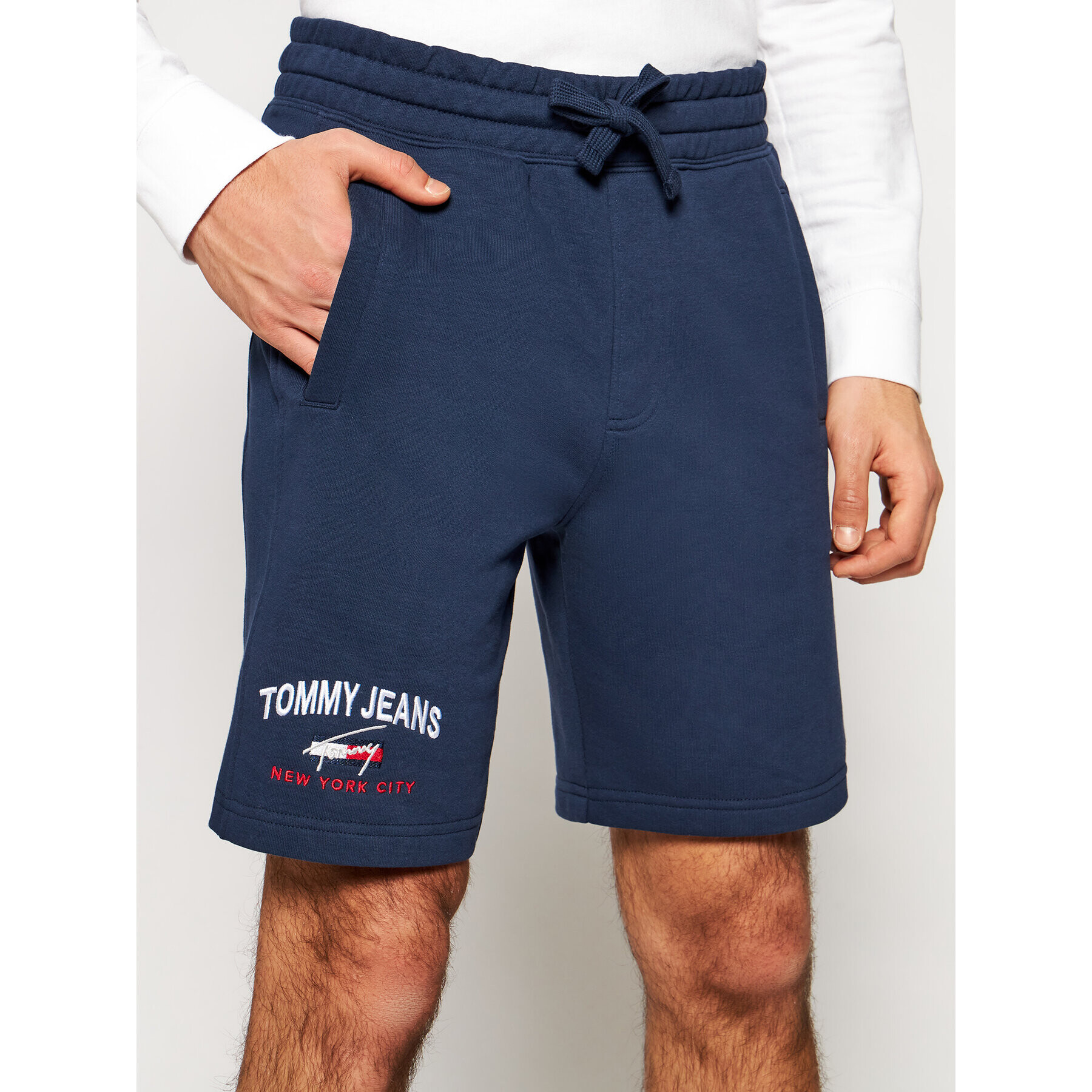 Tommy Jeans Športové kraťasy Timeless DM0DM10741 Tmavomodrá Regular Fit - Pepit.sk