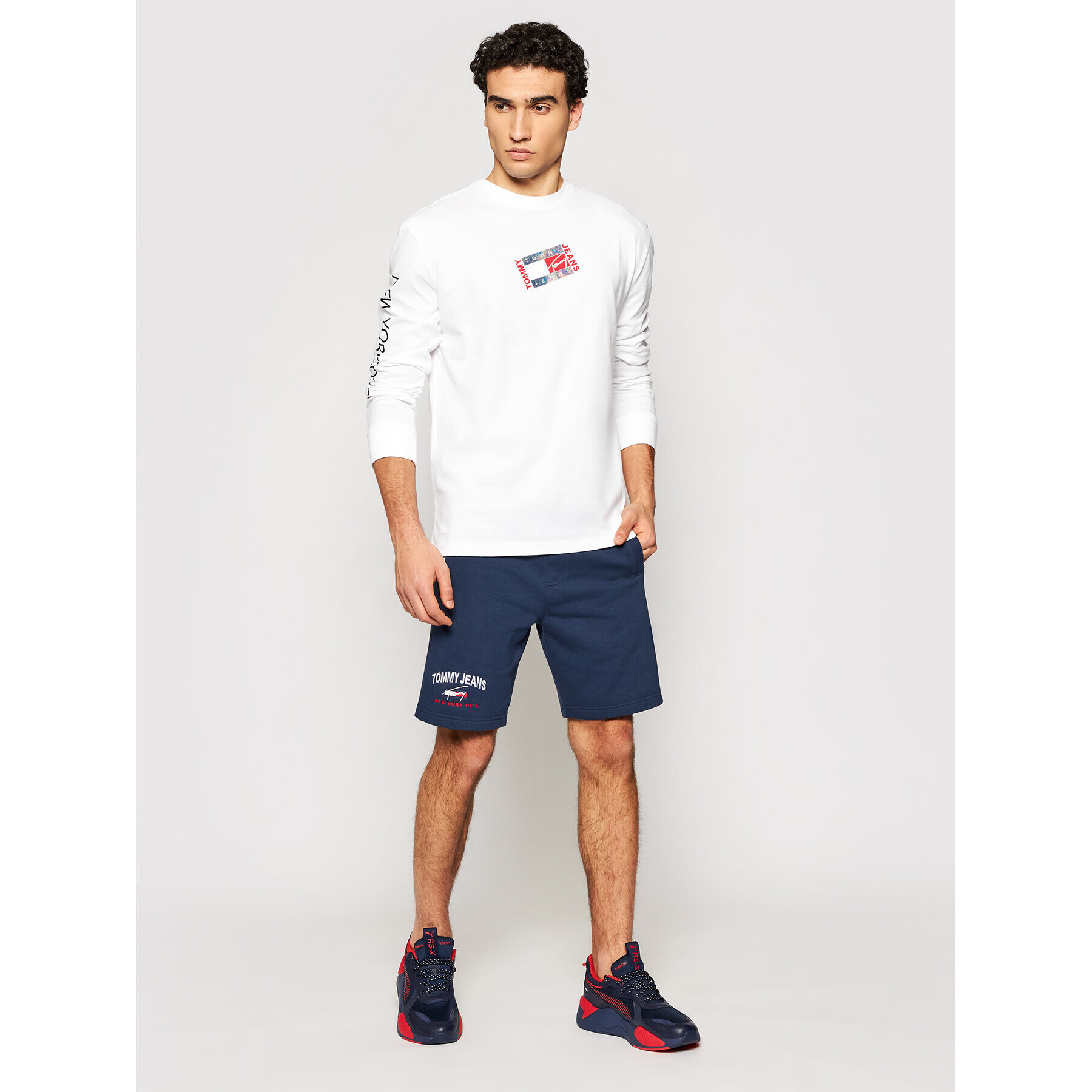 Tommy Jeans Športové kraťasy Timeless DM0DM10741 Tmavomodrá Regular Fit - Pepit.sk